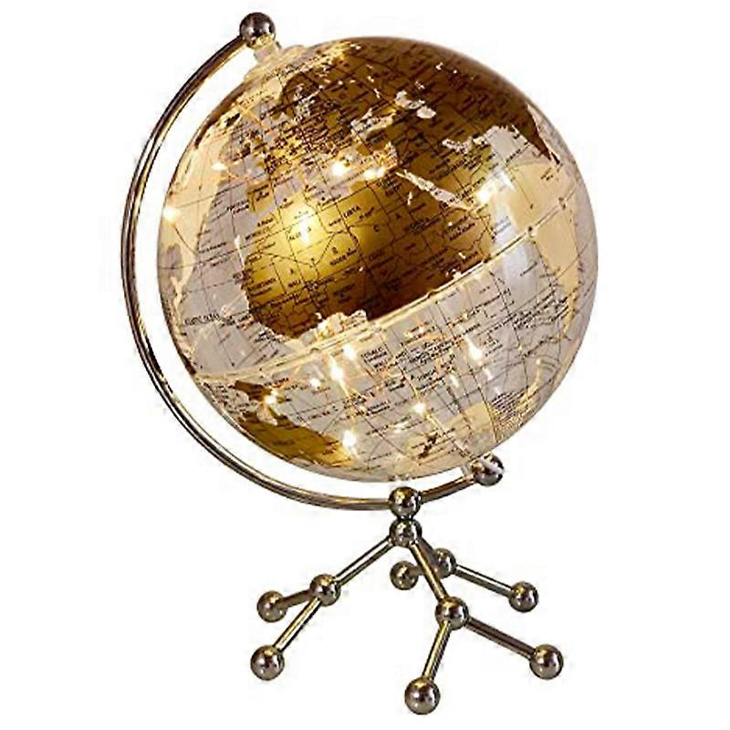 8Inch World Globe,Illuminated World Globe with Metal Stand