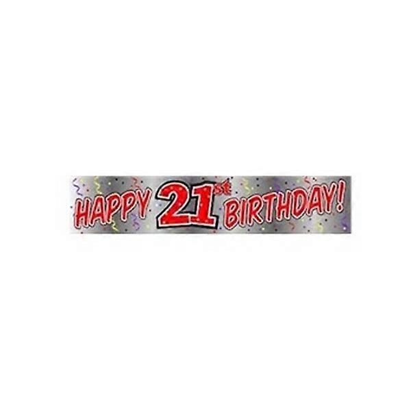 Metallisk 21-årsdag banner