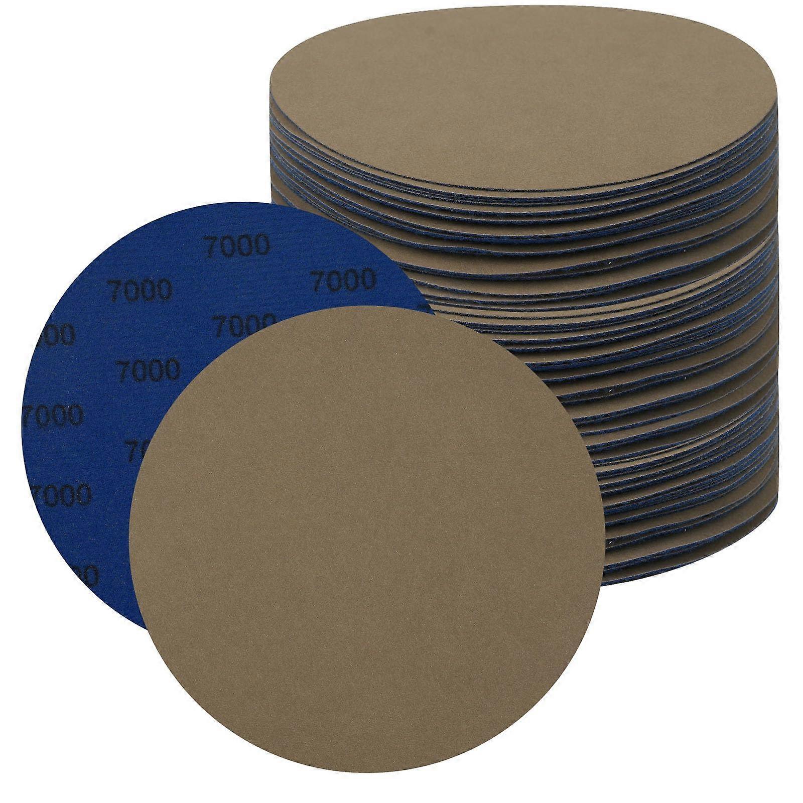 6 Inch Sanding Discs 7000 Grit 30 Sheets 6' Hook and Loop Silicon Carbide Wet and Dry Use