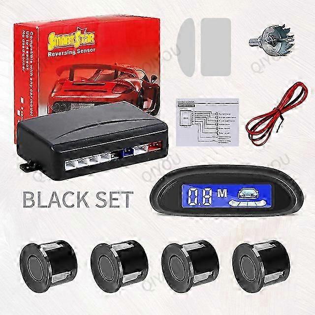 Real Parking Sensors For Cars Car Parktronic Sensor System Led Display Radar With 4 Parking Reversebackup Monitor Detector