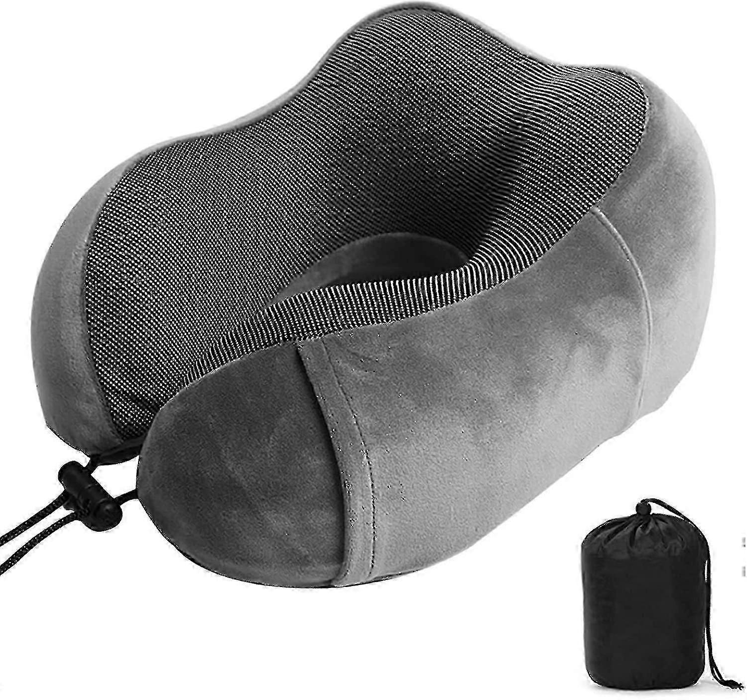 Memory Foam Travel Pillow - Ergonomically Designed Neck Support Pillow For Travel Or Flight