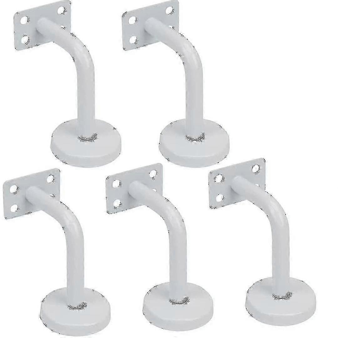 5pcs階段手すりブラケット、白いステンレス鋼の階段の手すりブラケット-60x80mm-取り付けネジが付属 - 階段の手すりと手すりを固定するため