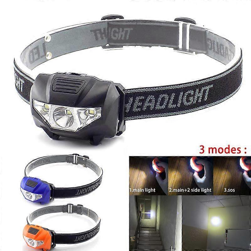 Mini vysoce výkonná LED čelovka s baterií AAA, malá baterka, sluneční lucerna pro výuku R1