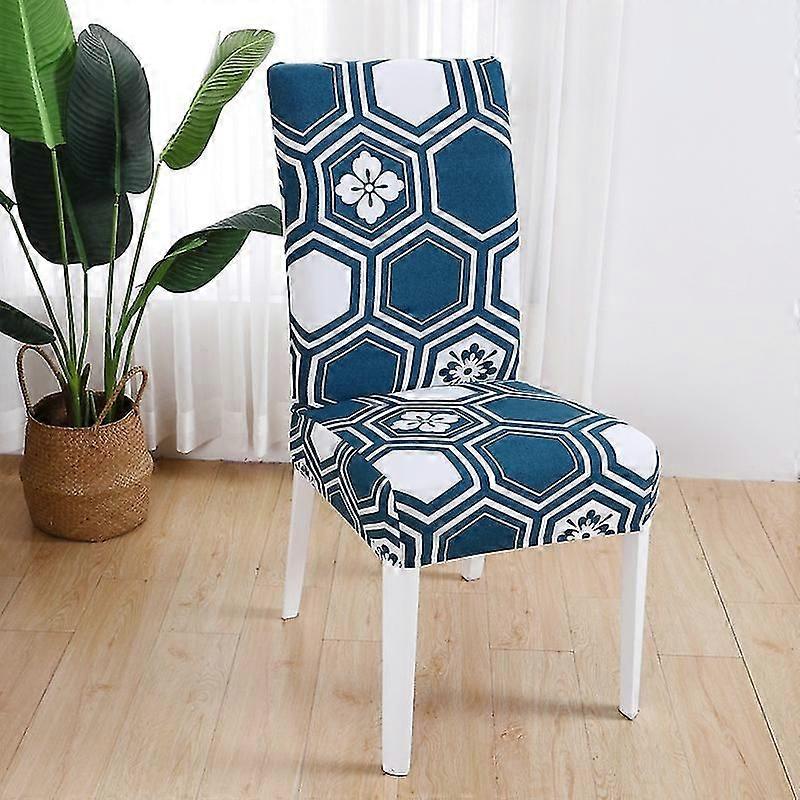 Stretchstol täcker tryckt tyg matstol täcker avtagbara tvättbara sätesskyddsskyddsskydd