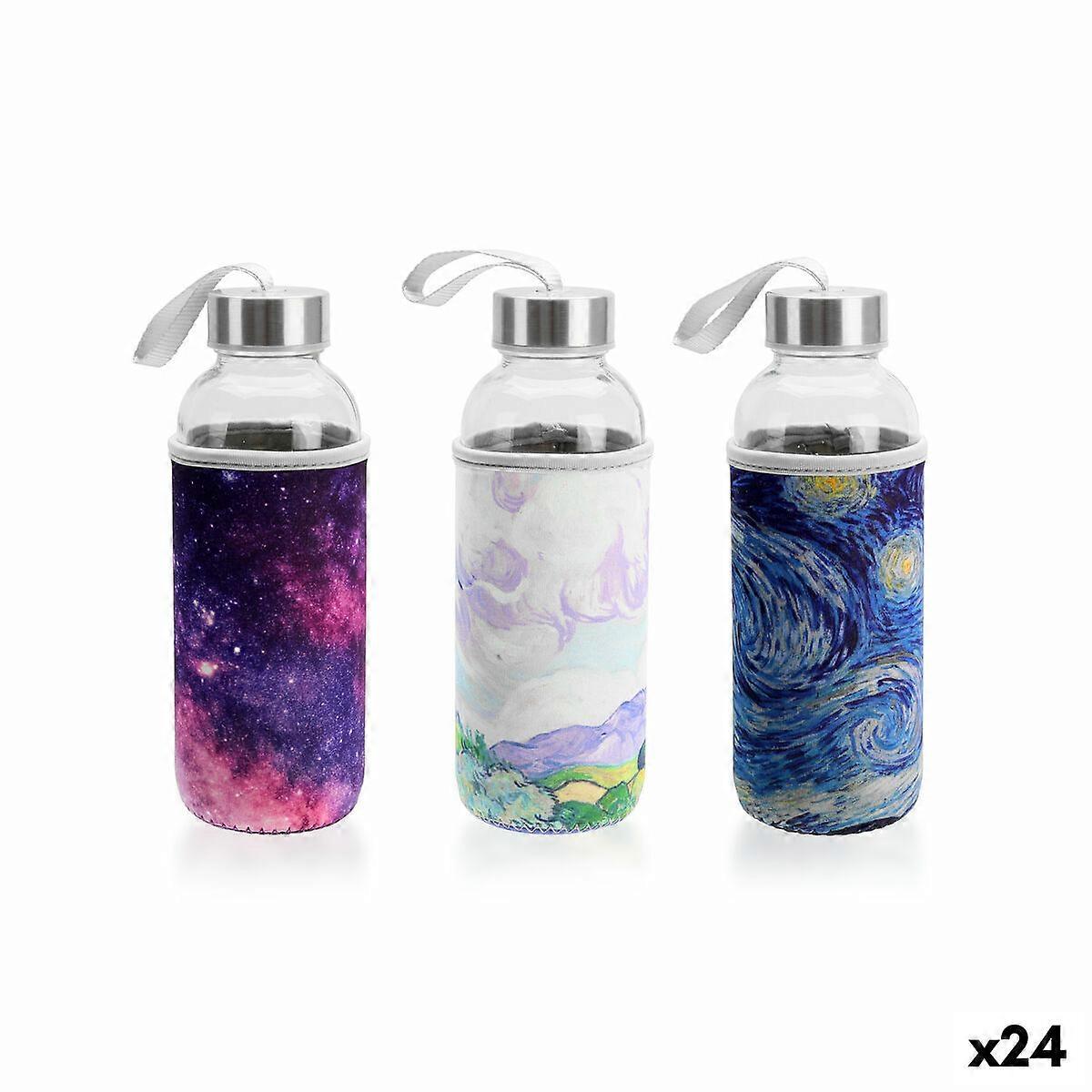 Water bottle Bewinner Glass 400 ml (24 Units)