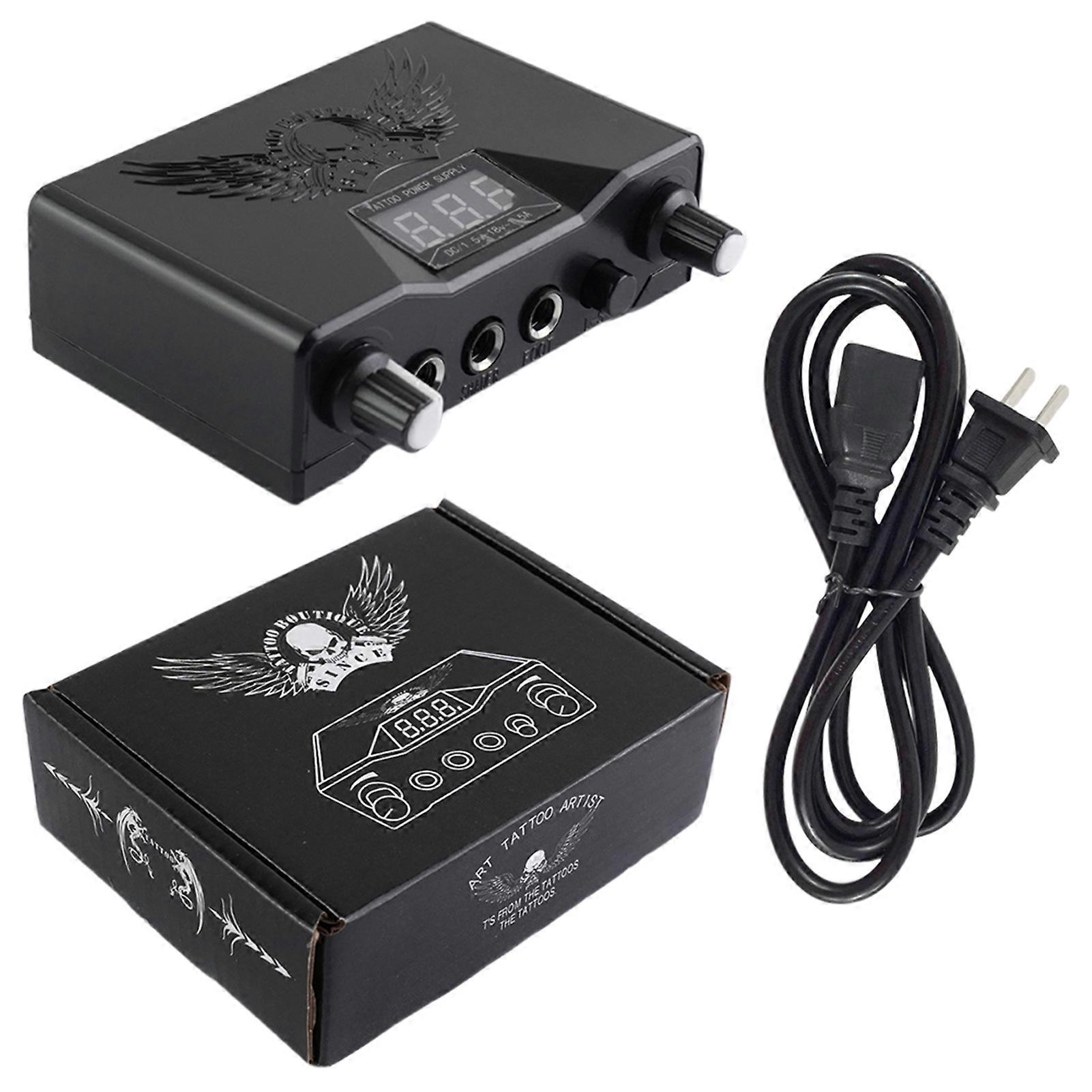 Double Digital Display Tattoo Power Supply Machine Dual Voltage Compatibility for Artists