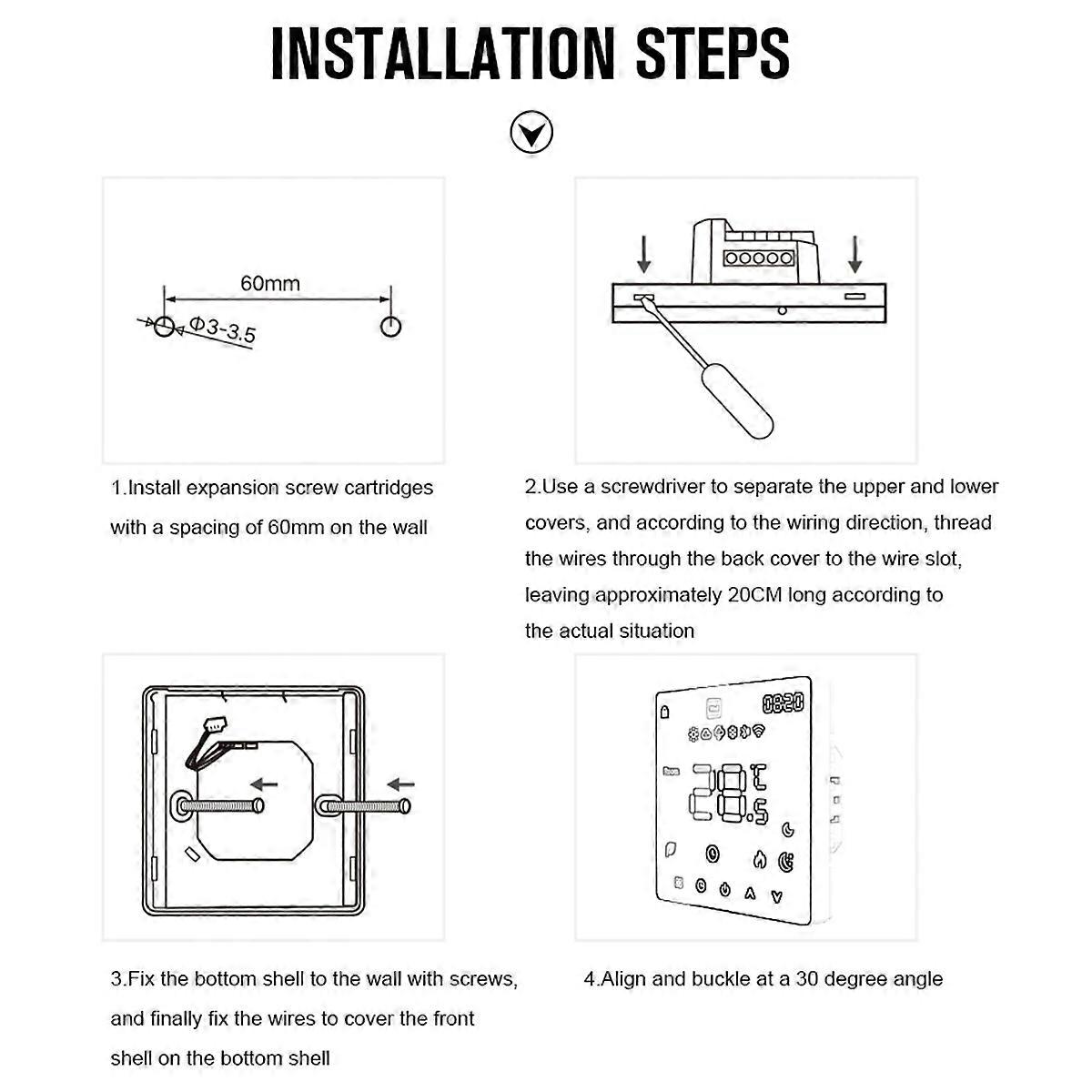 Tuya WiFi Smart Thermostat Electric Floor Heating TRV Water Gas Boiler Temperature Voice Remote Cont