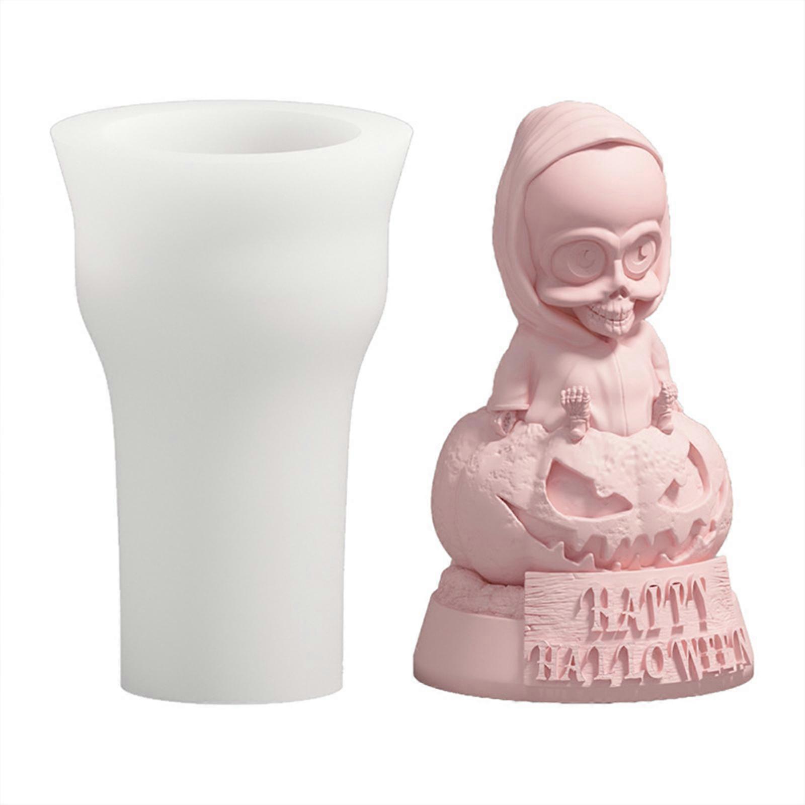 Halloween Silicone Molds 3D Ghostes Candle Mold Scented Candle Molds Handmade Soap Molds DIY Candle Making Supplies