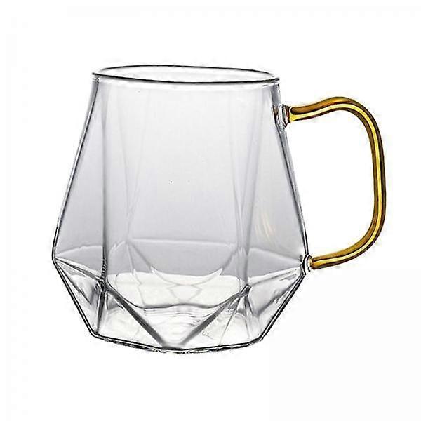 2X Diamond Texture Glass Teapot Cup Pitcher Water Jug for Iced Tea 320ml Cup