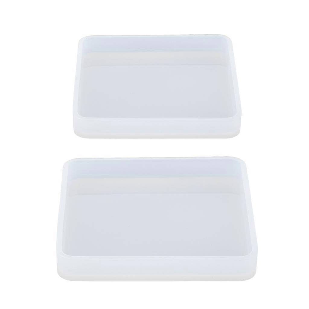 2pcs Mold Ornaments Epoxy Resin Casting Moulds Coaster Tools