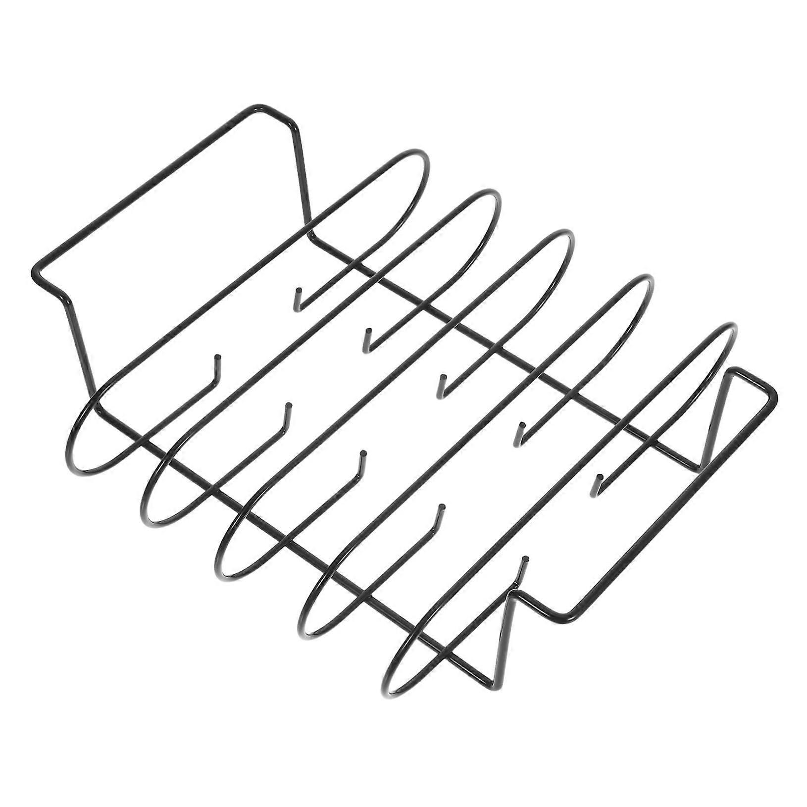 Grill Drumstick Holder For Air Fryer Stand Kabob Skewer Rack Iron Black