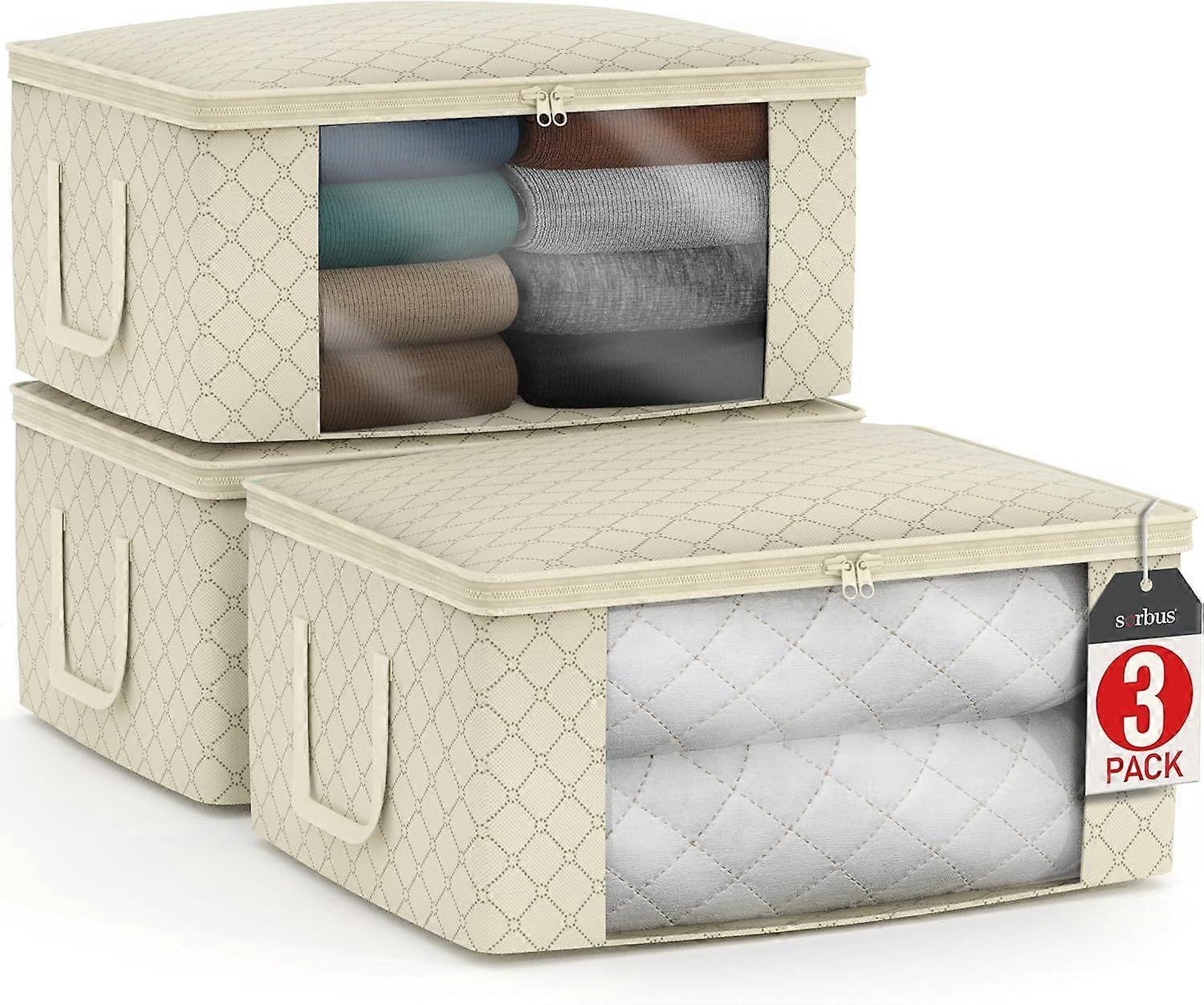 2025 Latest Model  Foldable Storage Bag Organizers, Large Clear Window & Carry