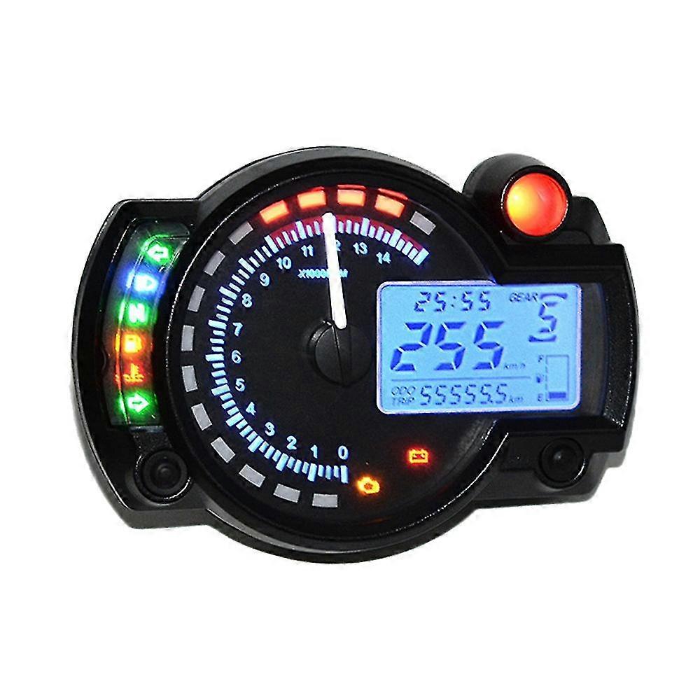 Universal Adjustable Color Backlight LCD Digital Motorcycle Speedometer Odometer Motor Bike Tachomet