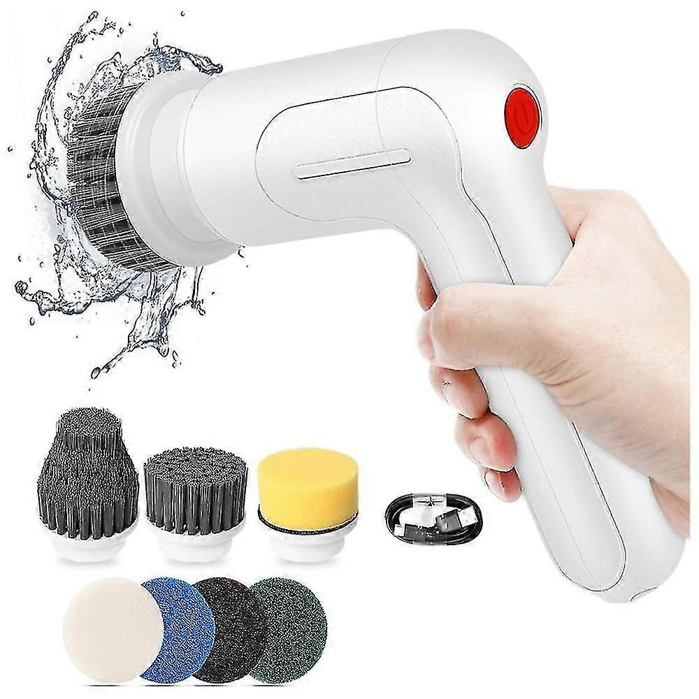 Electric Cleaning Brush, Electric Scrubber, Cleaning Device With 7 Replaceable Cleaning Heads, Rotary Scrubber