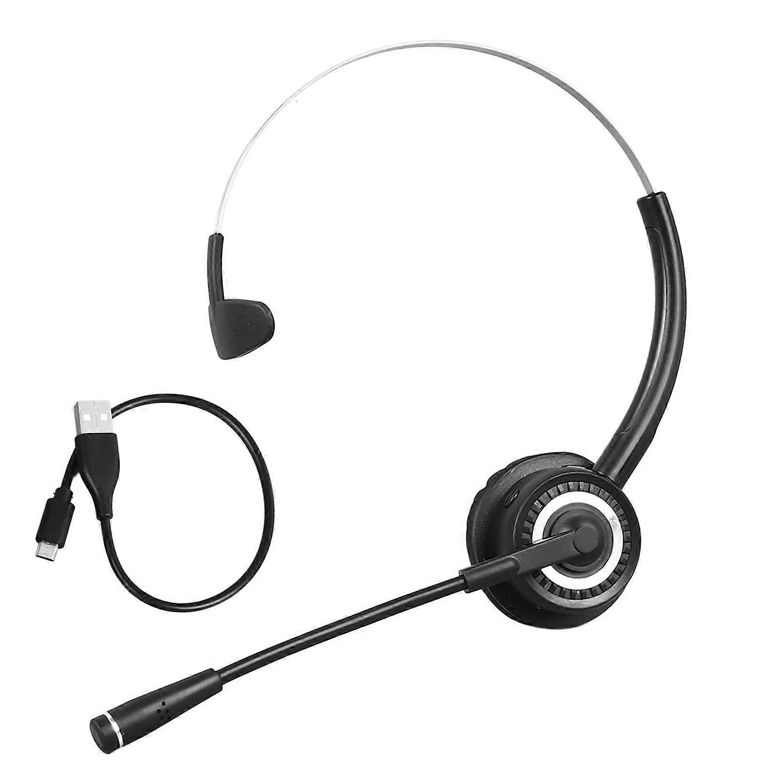 Wireless Bluetooth Telephone Headset with Noise Reduction for Customer Service & Online Classes