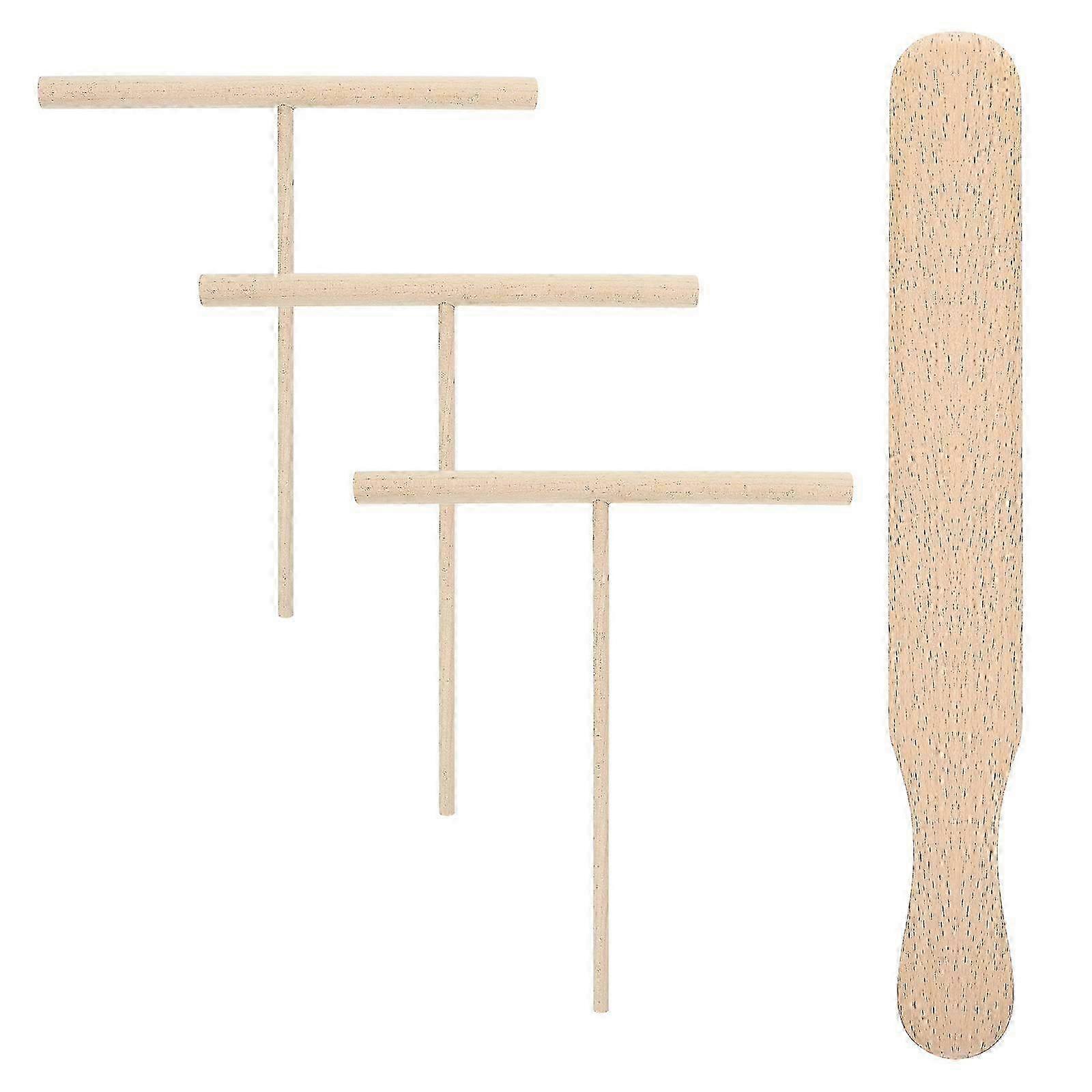 Household Tools Crepe Spreader Spatula Kit T Shaped Tool for Cooking Crepes and Pancakes