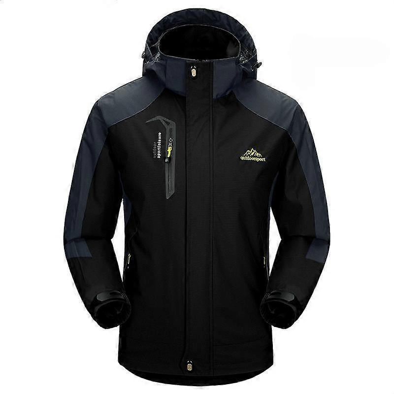 Cozy Up Outdoor Jacket for Men Hooded Windproof Water Resistant Rain Jacket Windbreaker 5 Pockets Jacket for Hiking,Fishing,Runing