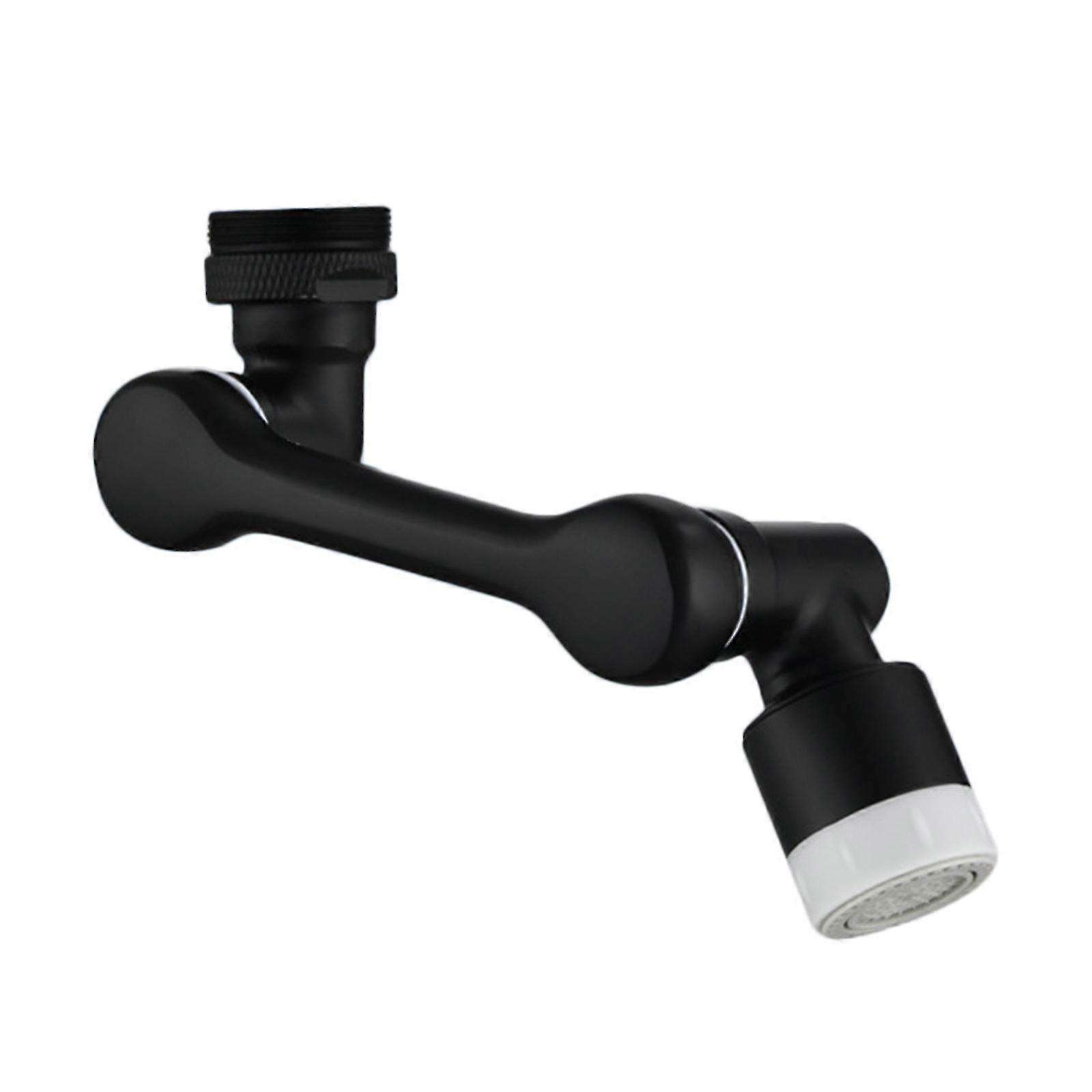 Rotating Robotic Arm Sink Faucet - 1080° Swivel, Black