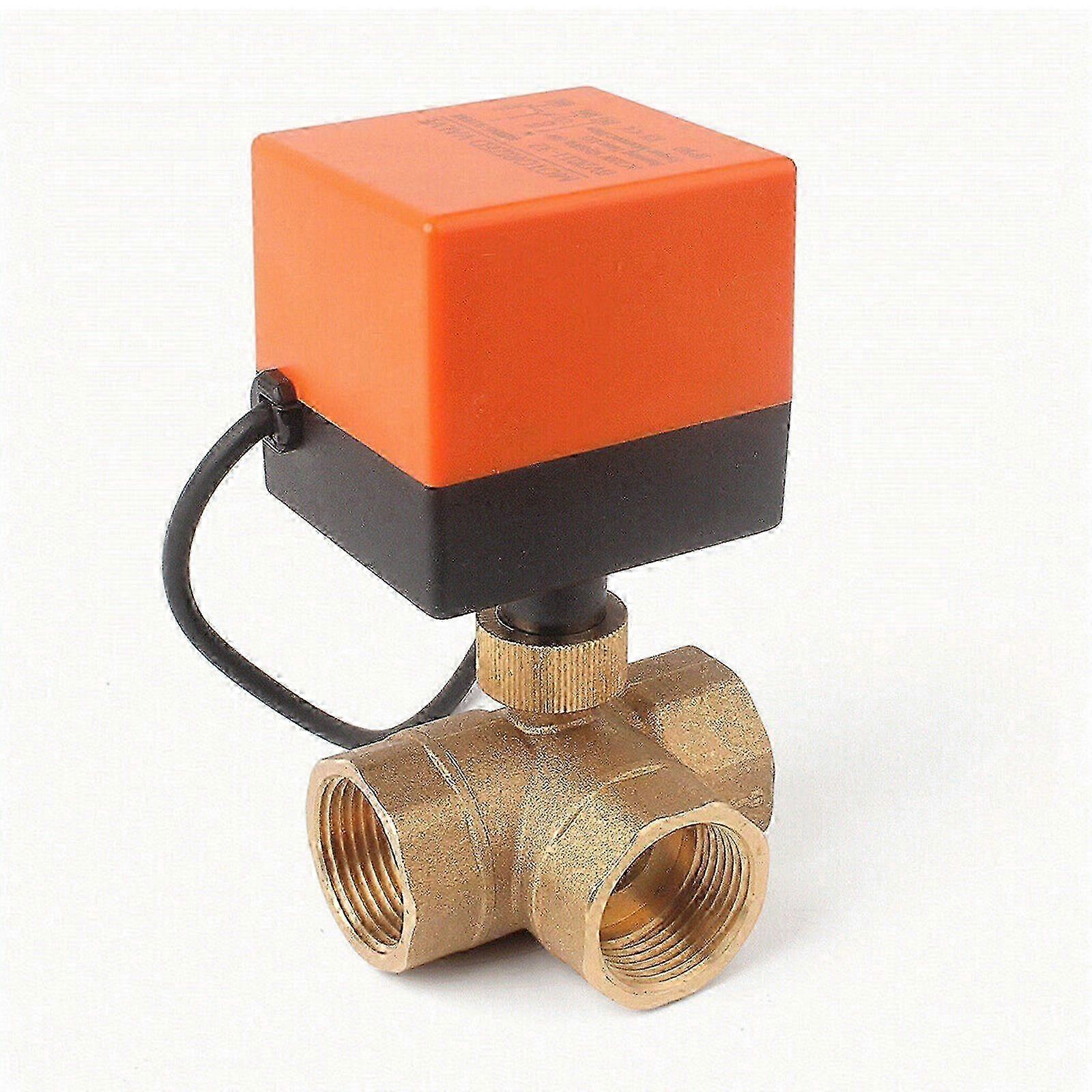 220V 4W DN15/DN20電動真鍮ボールバルブ2ウェイ3線式