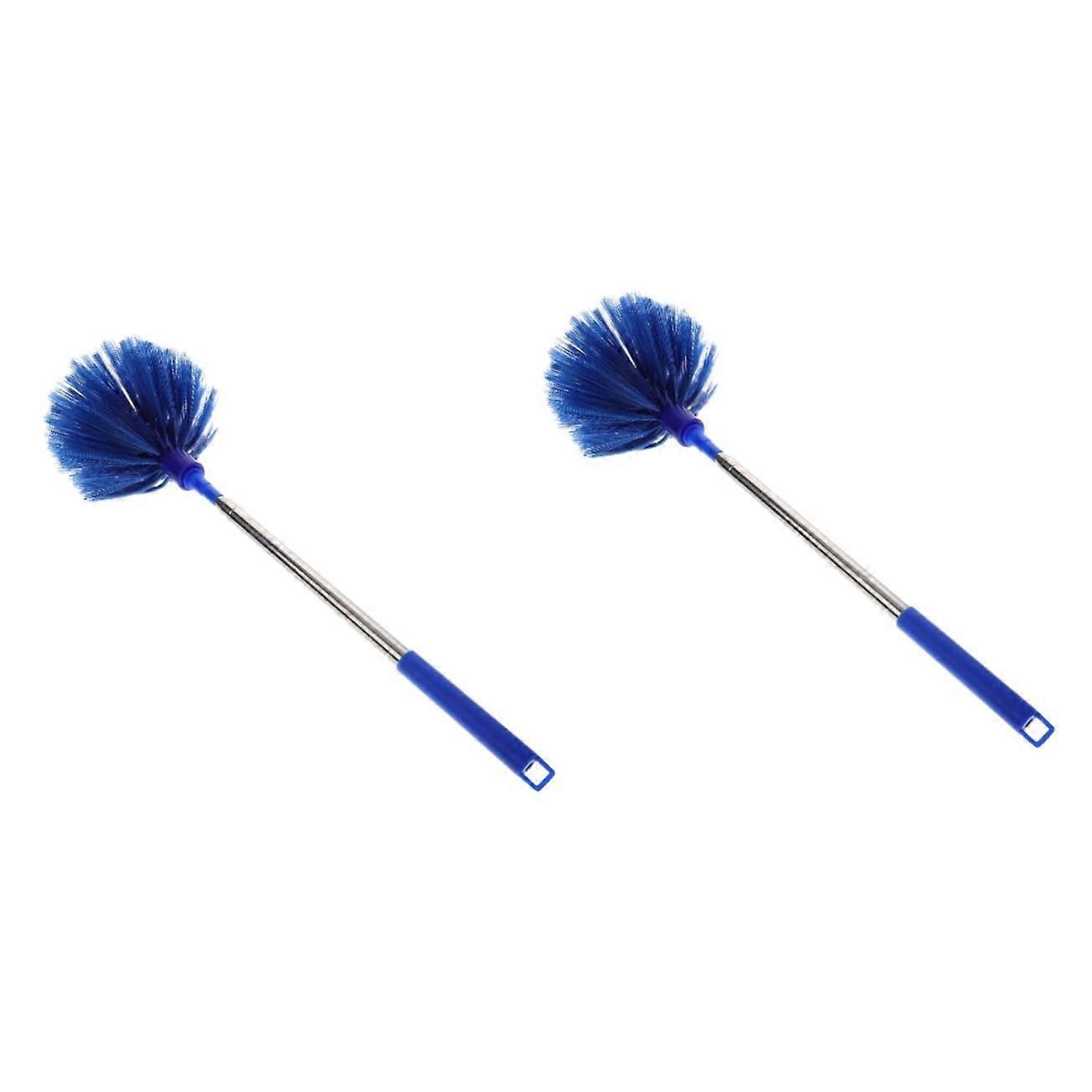 Dachreinigungsbuerste 2-Pack Telescoping Ceiling Dust Wand Microfiber Cleaner Cobweb Brush Blue Plastic