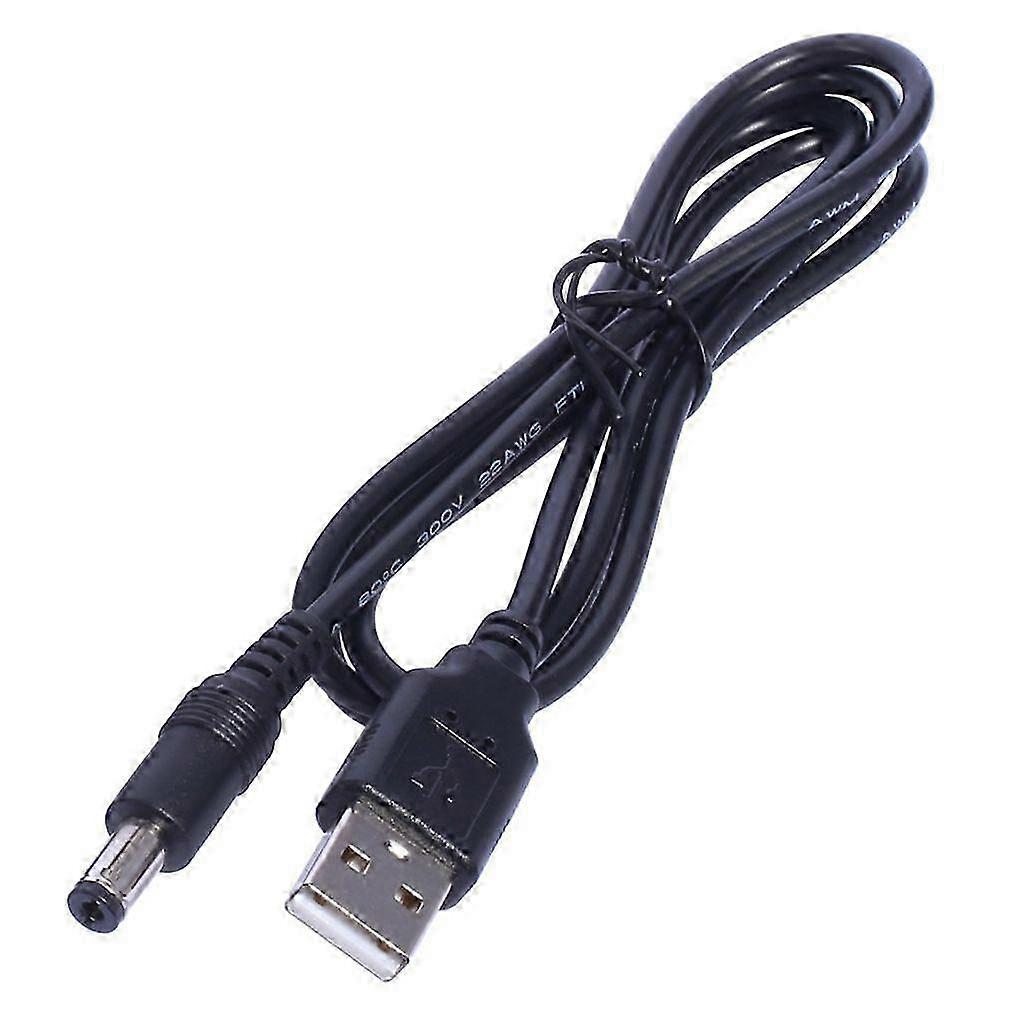 USB to DC5.5x2.1mm Power Cable 5V Charging Cord for Keyboard, LED Strips & Electronics