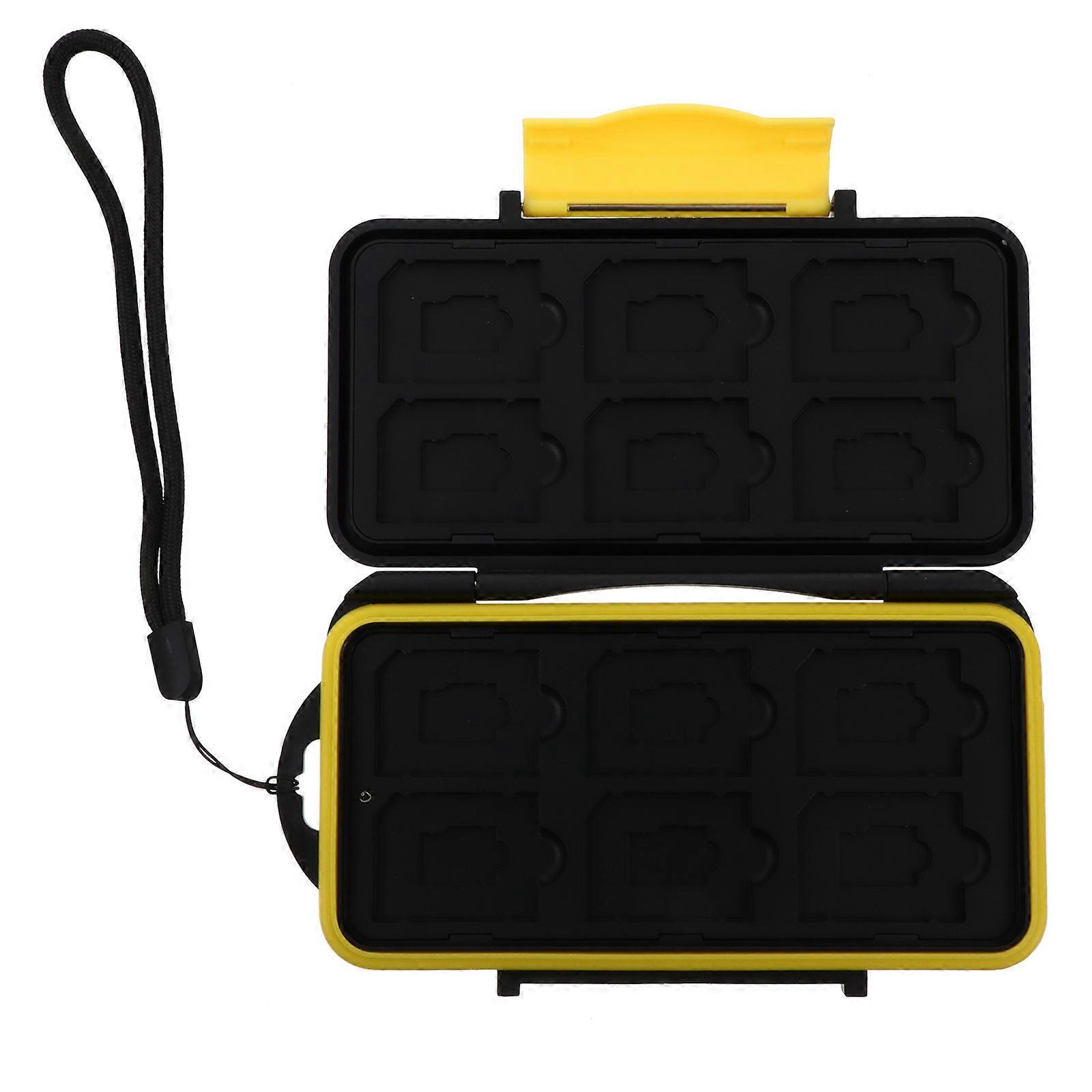 Camera Card Holder Case Waterproof Storage For Tfcards 15X8.5X2.5Cm Black 1Set
