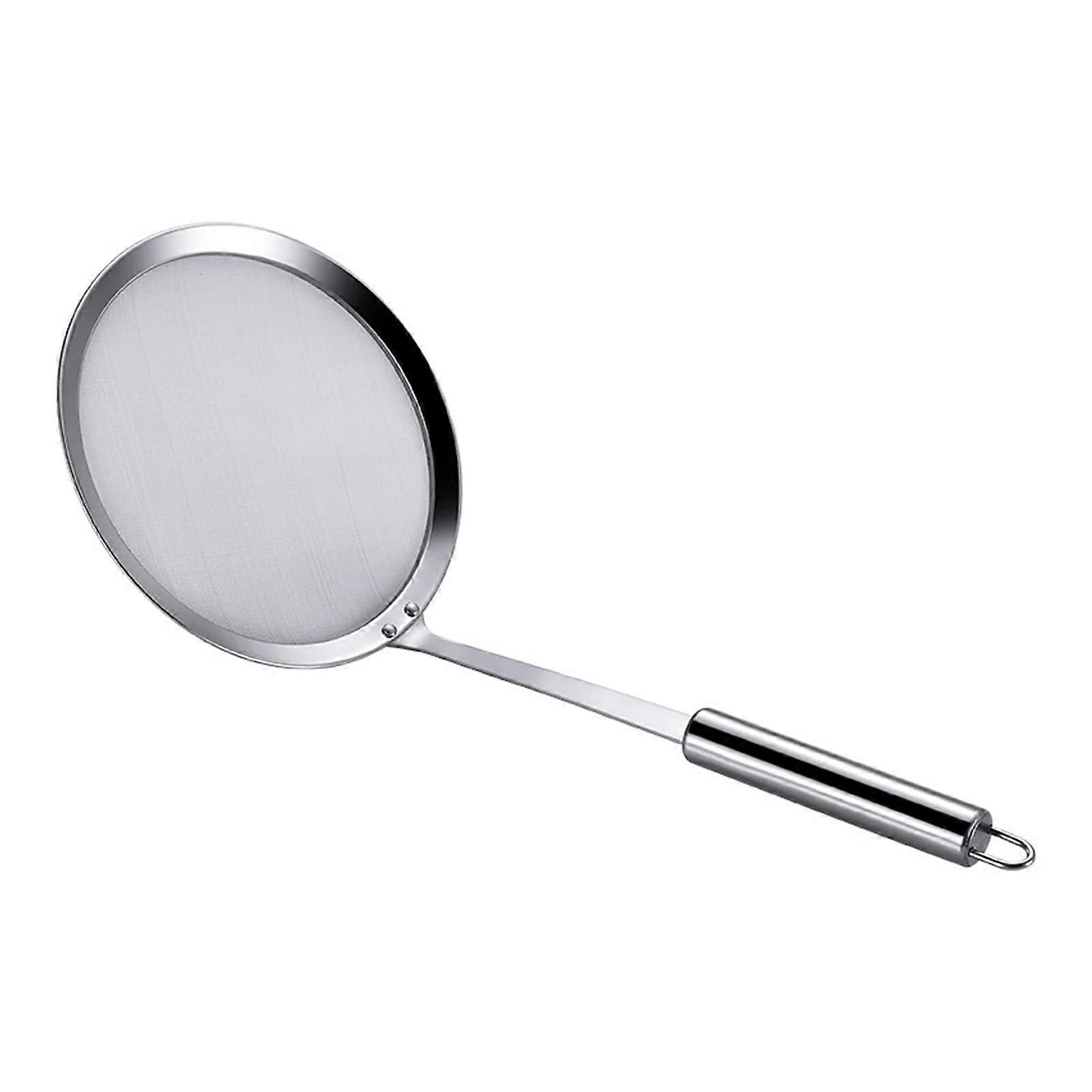 Slotted Spoons for Cooking, Stainless Steel Skimmer with Fine Mesh Strainer and Sturdy Handle, Pack of 2