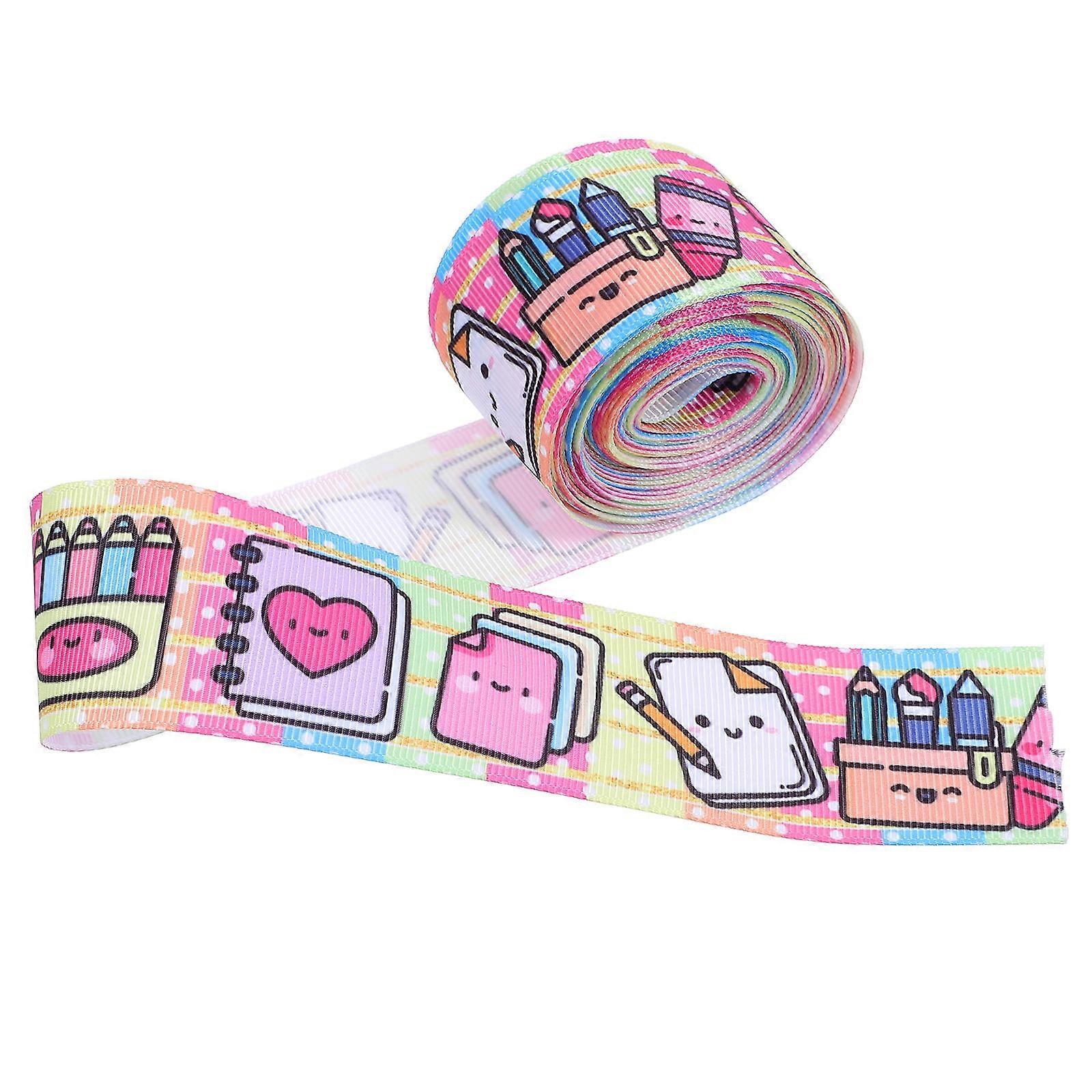 Craft Ribbon Multi-Function Craft Ribbon Multi-Colored Cuttable Bow Making present Wrapping Home Decoration Festival 450.00X3.80X0.02CM 1 Roll