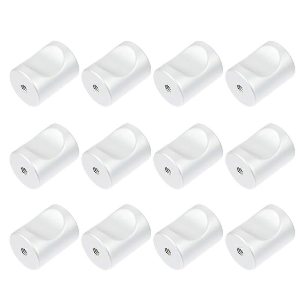 Kitchen Cabinet Door Handles Cupboard Easy to Install Deformation Resistant Silver 12Pcs