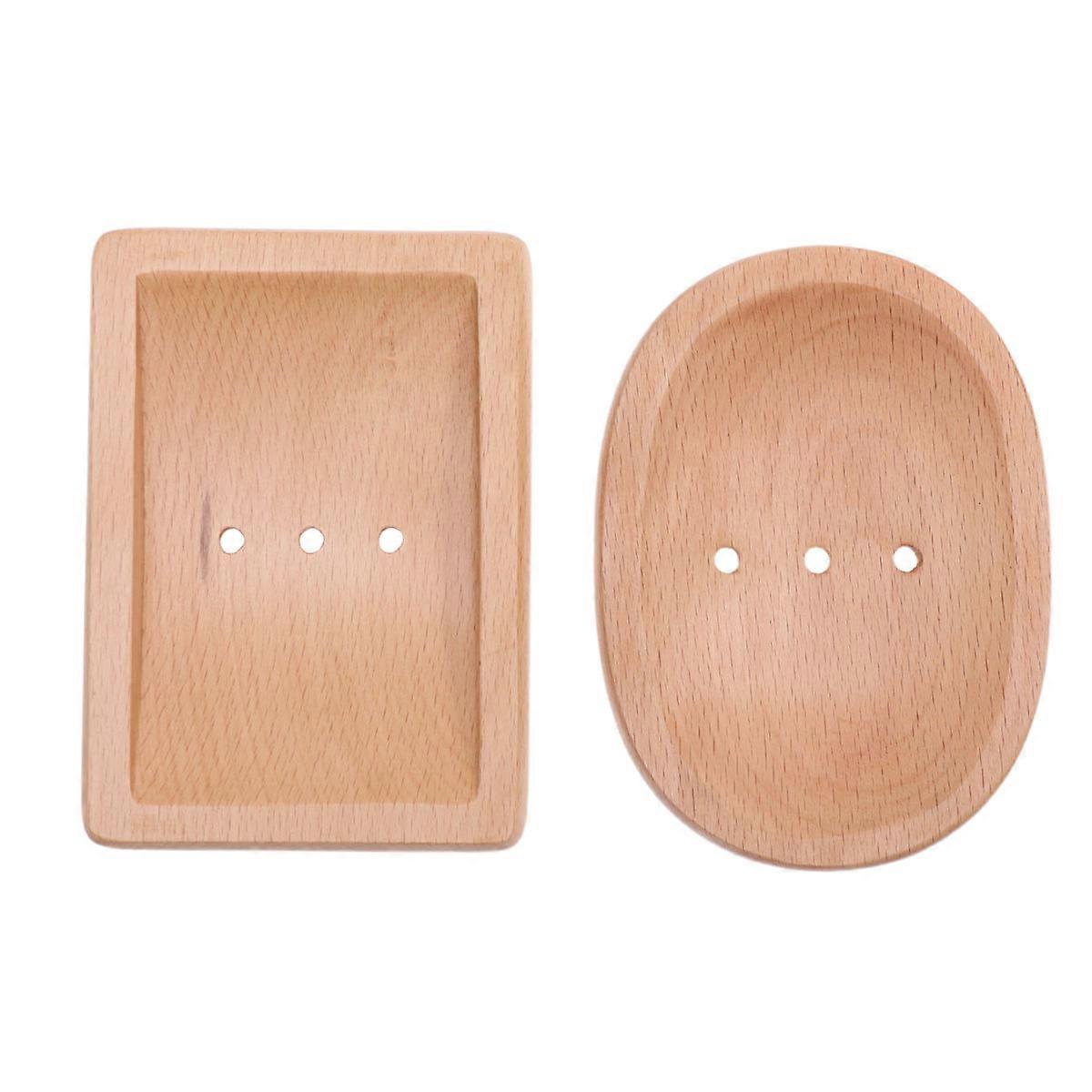 Waterproof Soap Container Rustic Holder for Bathroom Chocolate Color 13x10.5x2cm 2Pcs
