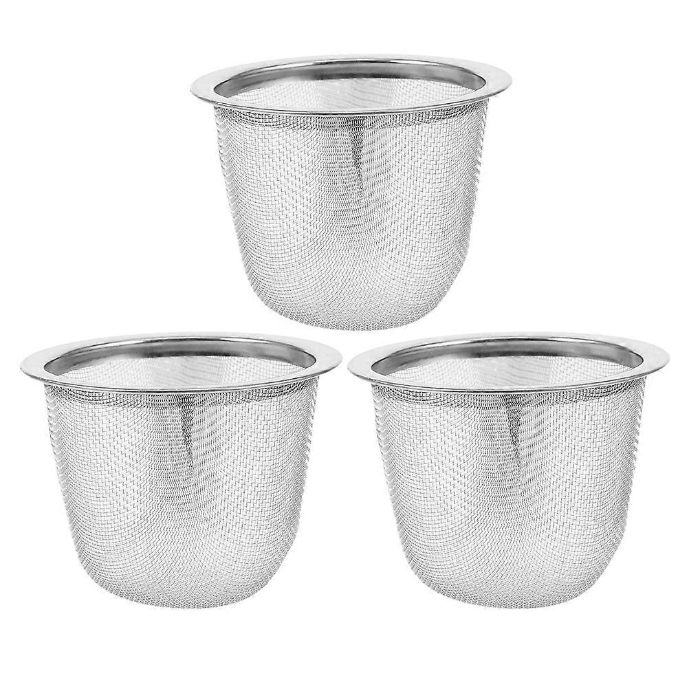 Metal Tea Strainer For Teapot And Cup Tea Filtration And Steeping Cylindrical Shape 6.00X6.00X5.00CM 3Pcs