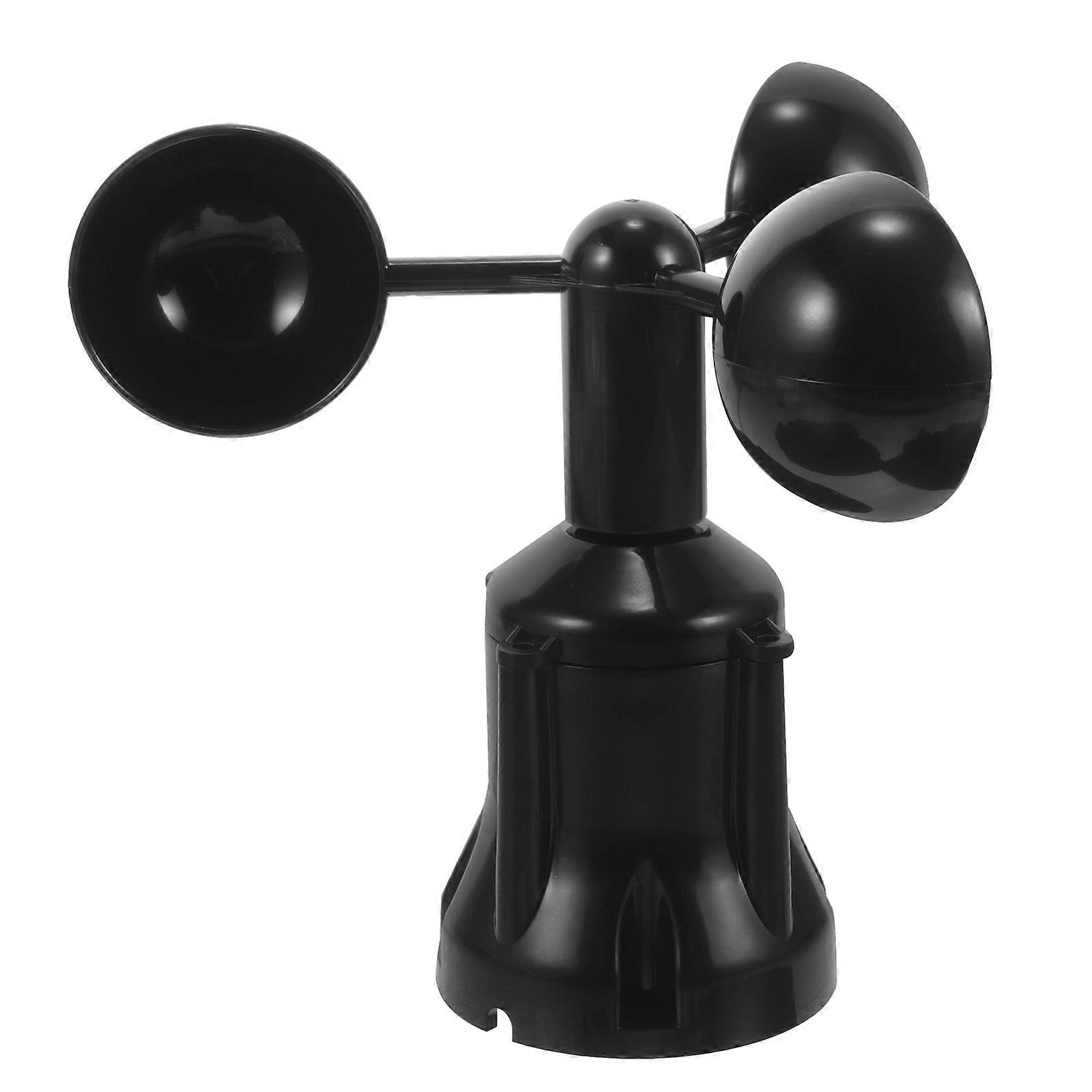 Wind Indicator Cup Anemometer Replacement Outdoor Weather Monitoring Black 16.50X16.50X15.00cm Measurement 1Pack