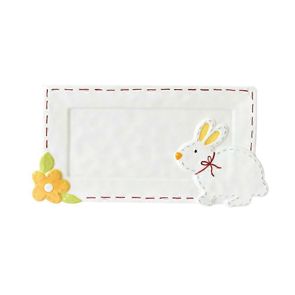 動物のかわいいプレートウサギの形漫画の食事皿家族の夕食28.5X14.5CMセラミック1個