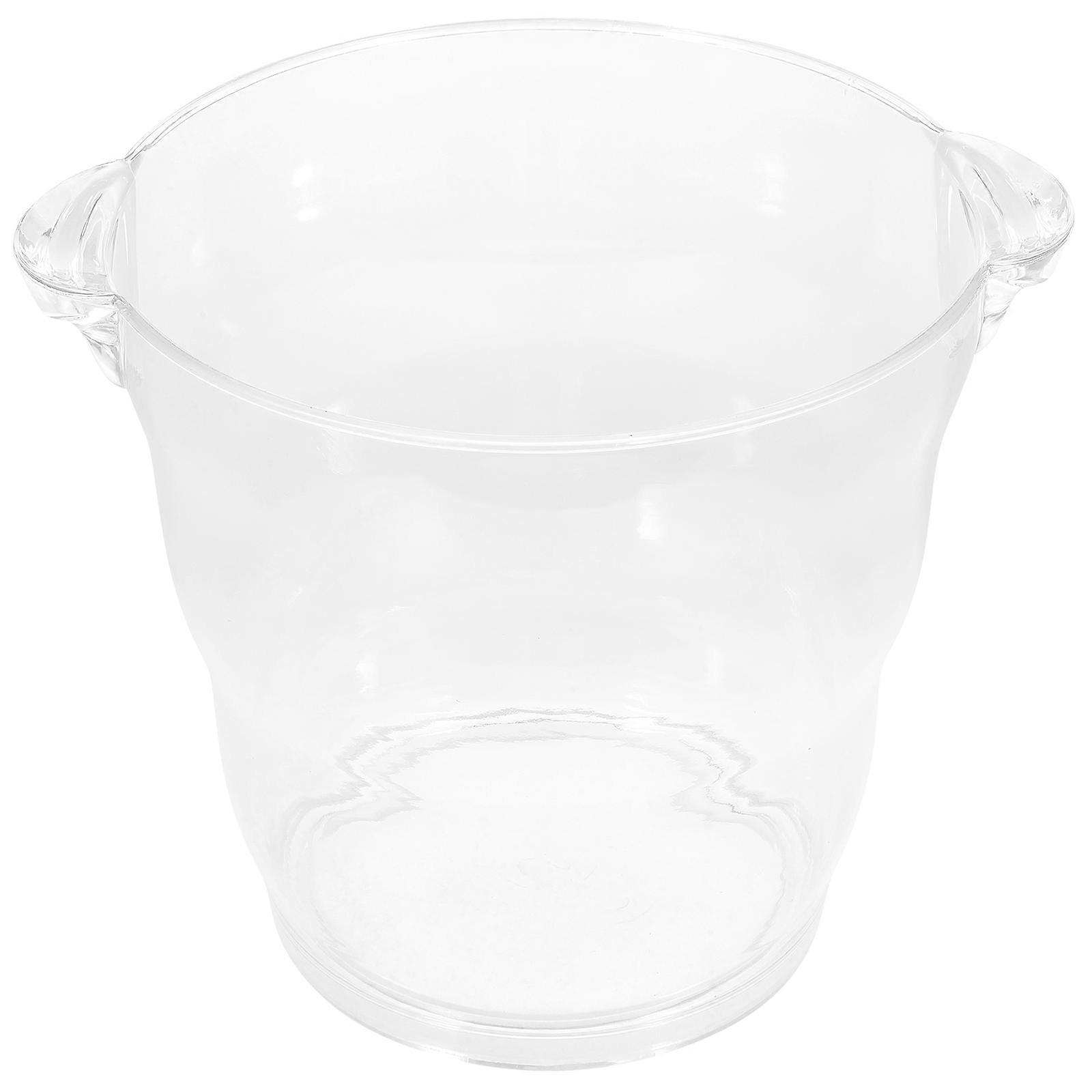 Ice Cube Bucket Acrylic Handheld Ice Container for Home Use Transparent 24X20.3X19.7CM Ice Storage 1Pack