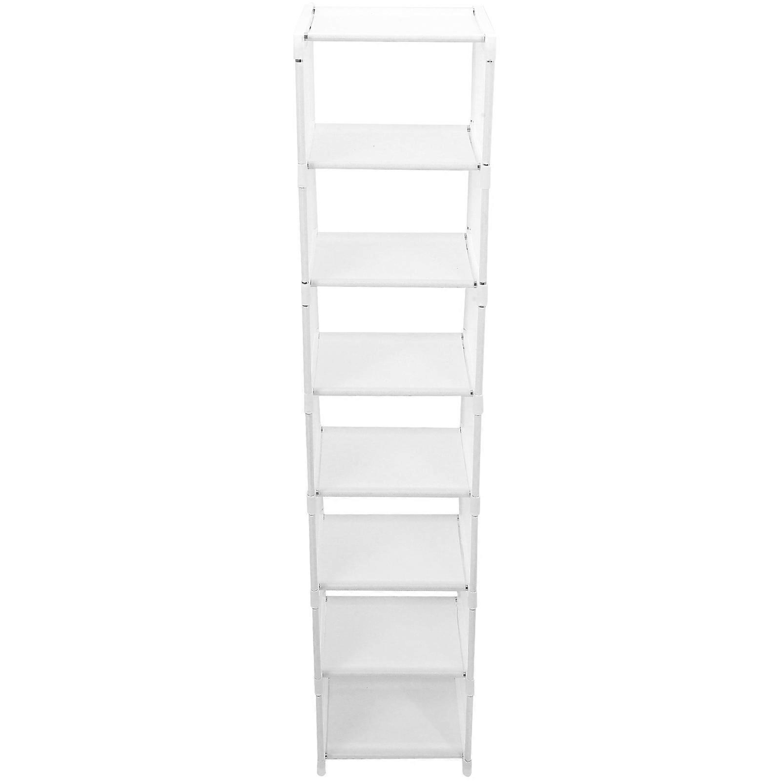Freestanding Shoe Rack Multi-layer Storage Rack White 124.00X30.00X27.00CM For Bags 1Set