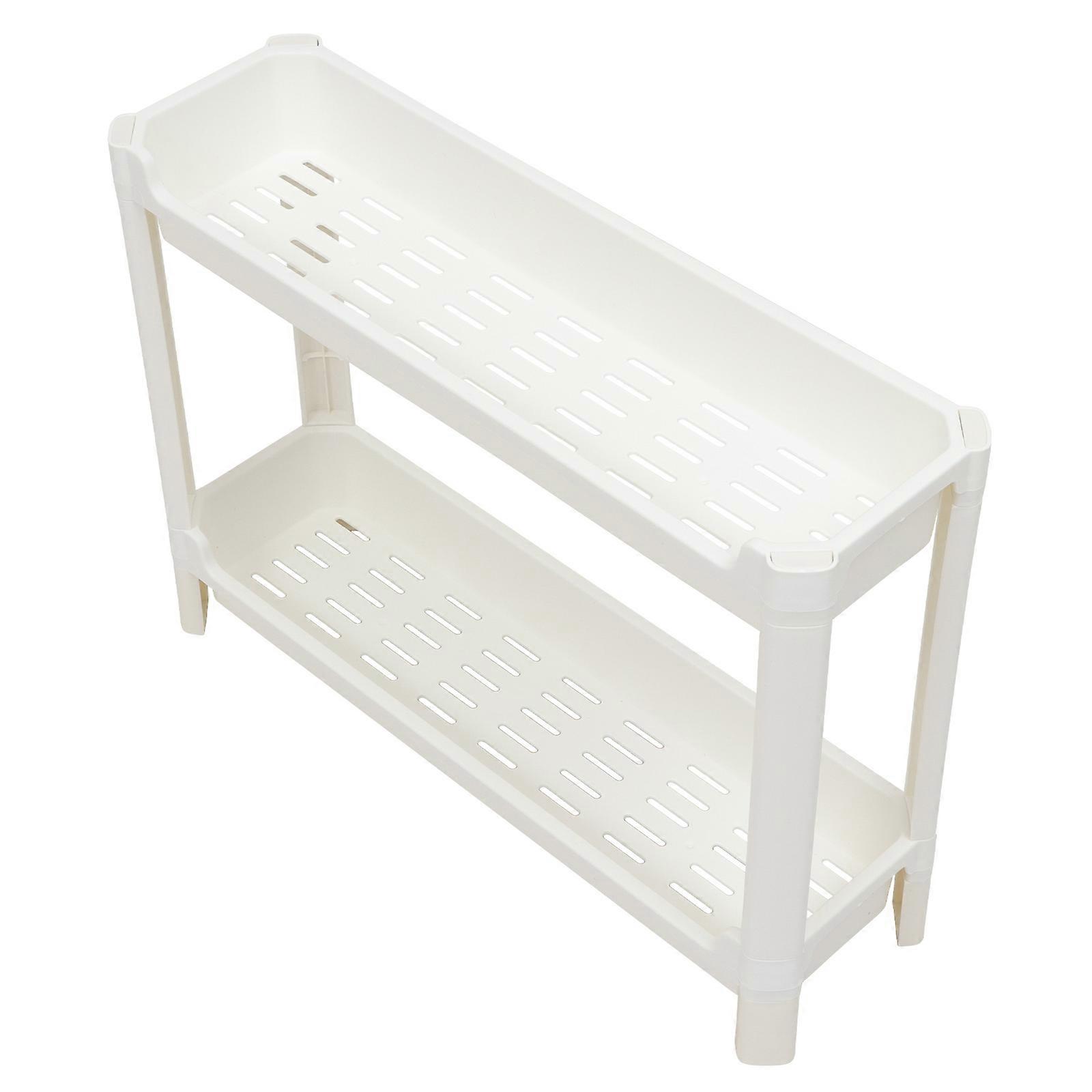 Bathroom Storage Shelves Multifunctional Plastic Rack Compact Design 46X13.5X33.5cm 1Pc