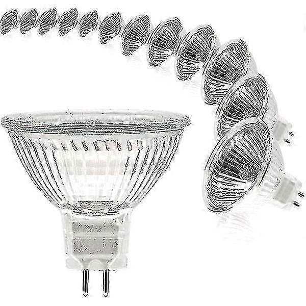 Mr16 Spot Light Bulb 12v 20W Bulb Gu5.3 لمبة قابلة للتعتيم 2 دبوس لمبات هالوجين بيضاء دافئة 2700 كيلو عبوة من 12 (mr16-20w-12p) -ss
