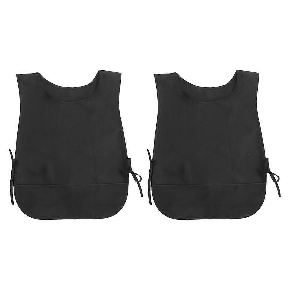 2pcs Stylish Unisex Chef Aprons Functional Bib Design for Cooking, Baking, BBQ and Kitchen Use with Ample Coverage