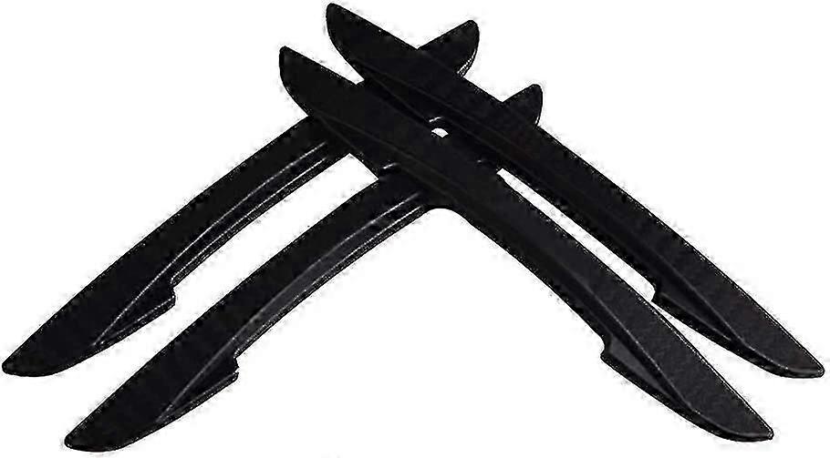 4 חלקים רצועת הגנה בצד הרכב הגנה על דלת רכב לרכב דביק רך פלסטיק קצה צורהשחור