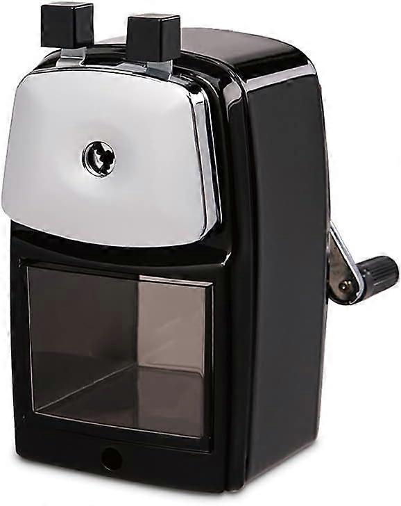 Metal Pencil Sharpener Adjustable Cutting Thickness Manual Removable Handle Color Pencil Sharpener Black