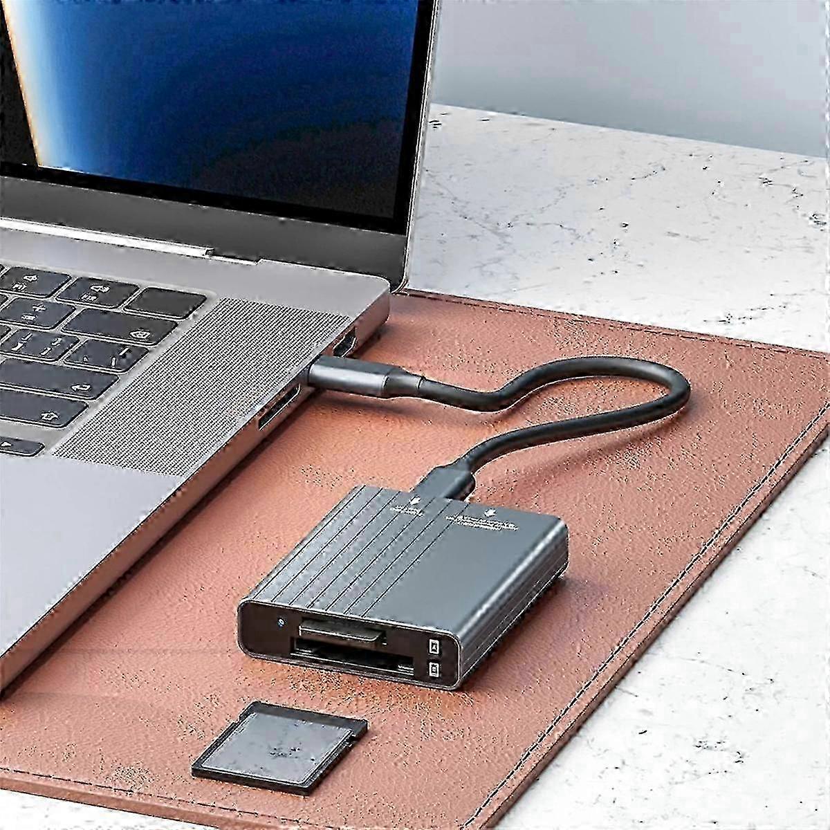 CFexpress Speicherkarte Typ B + Typ A 2-IN-1 USB 3.1 Gen2 10Gbps Kartenleser Adapter Dual Slots mit USB C / USB A