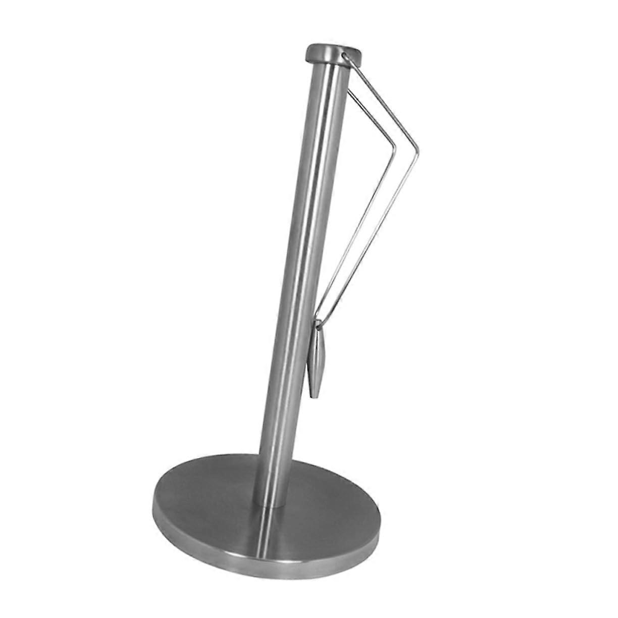 1 x Upright Towel Holder, Paper Towel Holder, Vertical Napkin Holder, Standing Fabric Support, Worktop Tissue Rack, Paper Holder, Silver
