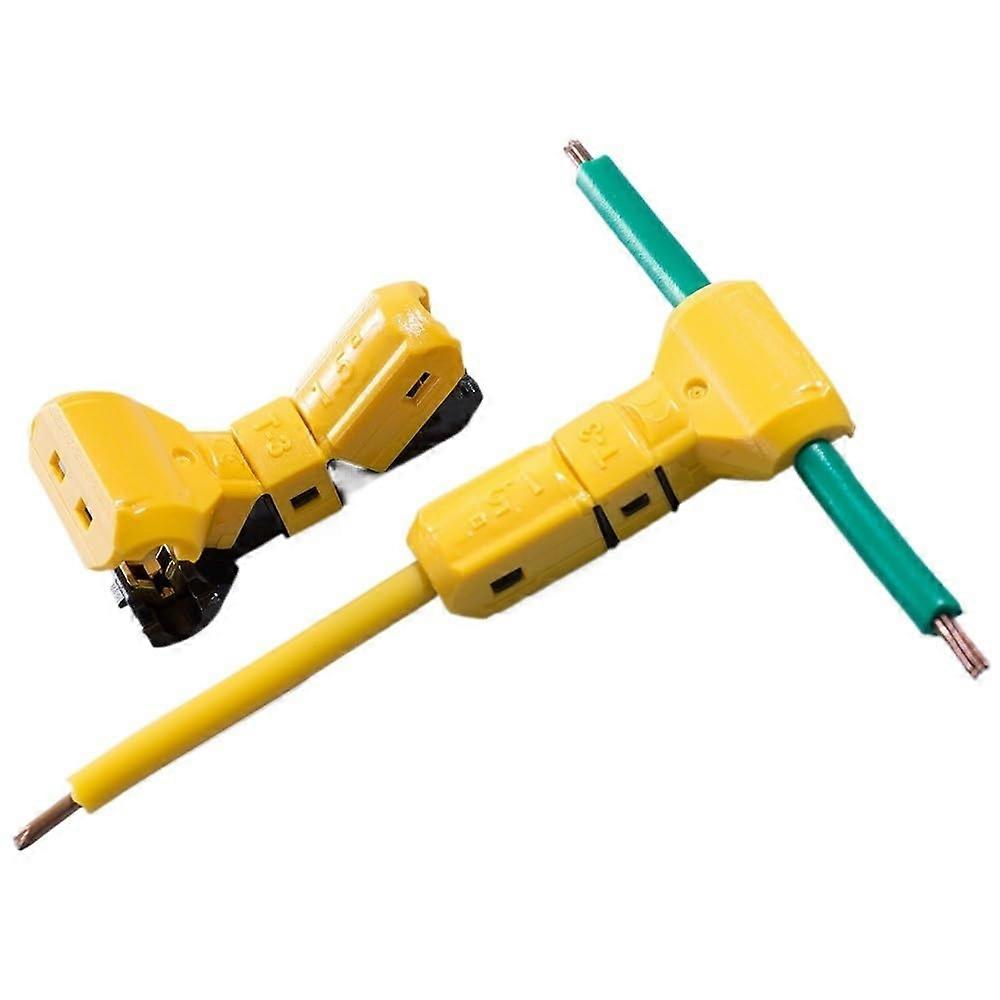 T3 10PCS For 1615AWG 1.5sqmm Nonstripping Wire Cable Connector T joint Lock Quick Splice Crimp Terminals Ref: 7808