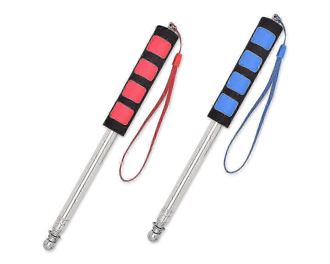 Distinctive style telescopic flag pole 2 pcs stainless steel handheld