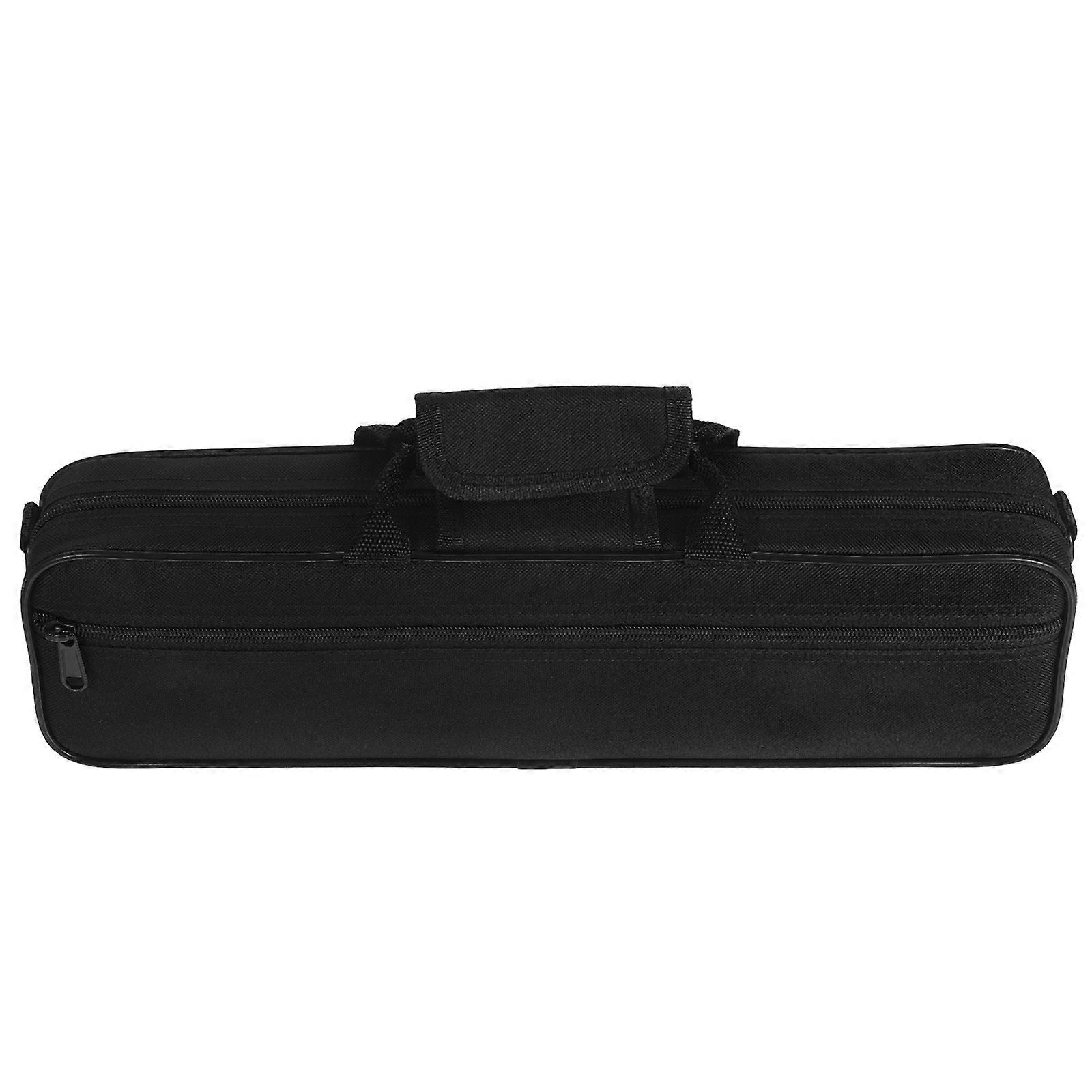 Portable Flute Storage Bag with Adjustable Shoulder Strap Durable Oxford Cloth Case for Musical Instrument Protection and Accessory Organization