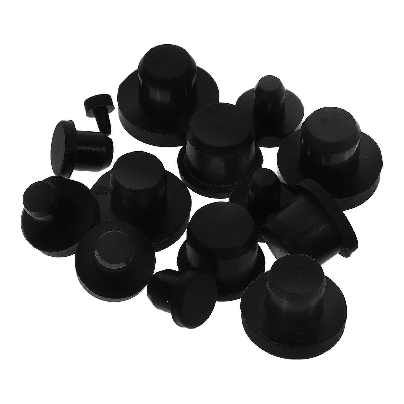 Silicone Plugs For Wine Bottles Home Use Black 1 Set Sealing Reusable 14Pcs