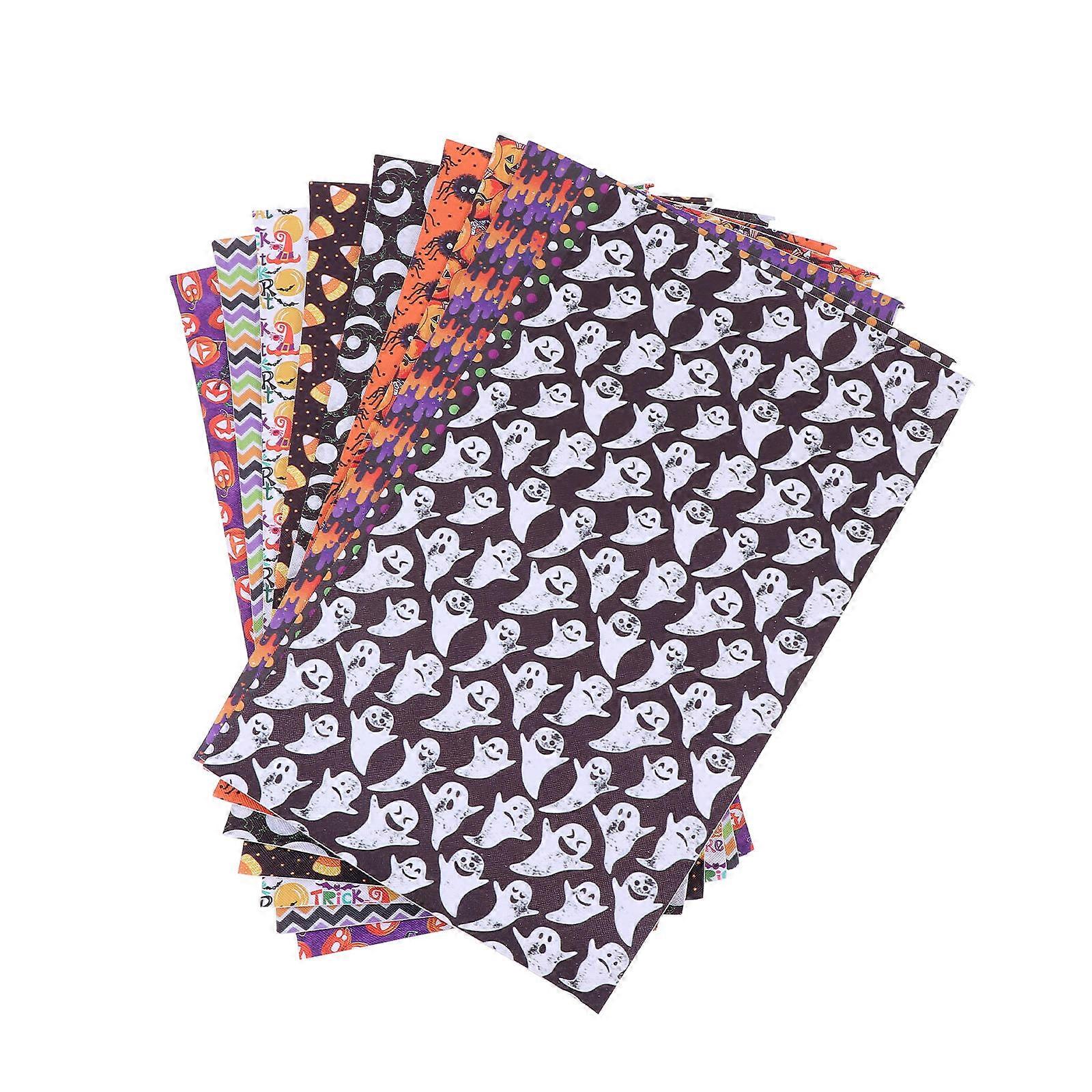 Leatherette Patch Leather Sheets Multi Color Festive Atmosphere Creative Fabric Sheet 11Pcs