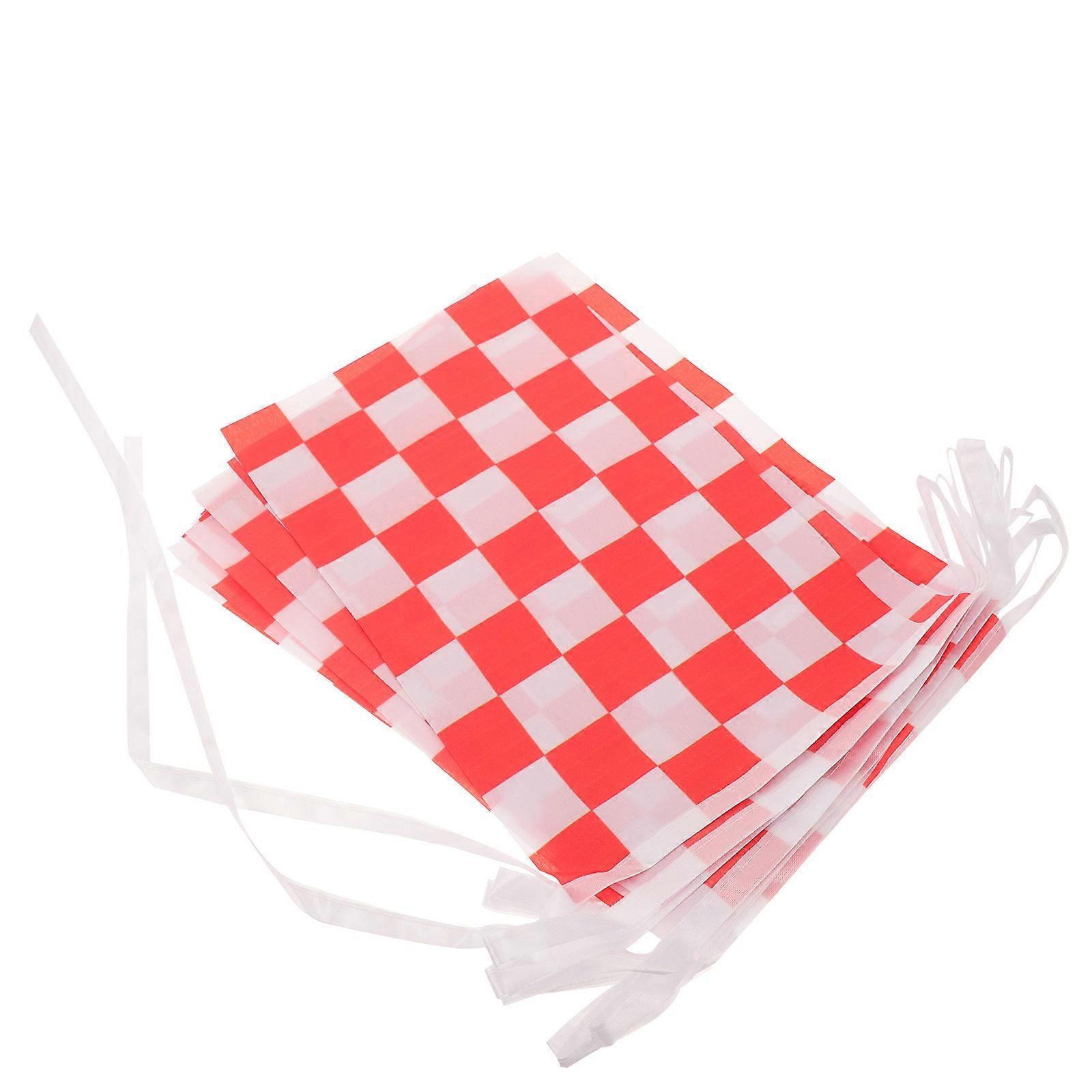 Flag for Racing Checkered Racing Flag Racing Activities Decorative 20 Flags Per String
