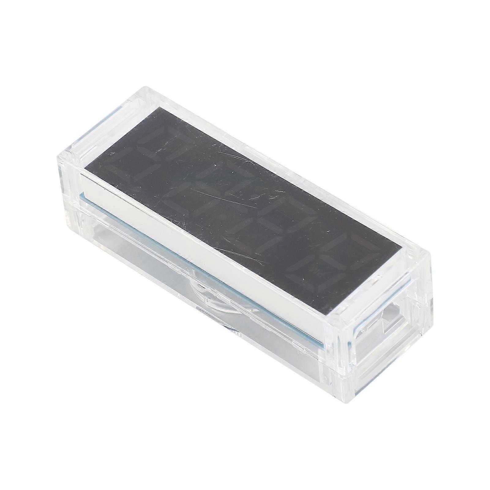 Compact 4 Digit Digital LED Clock Kit Light Control Temperature Date Time Display with Transparent Case