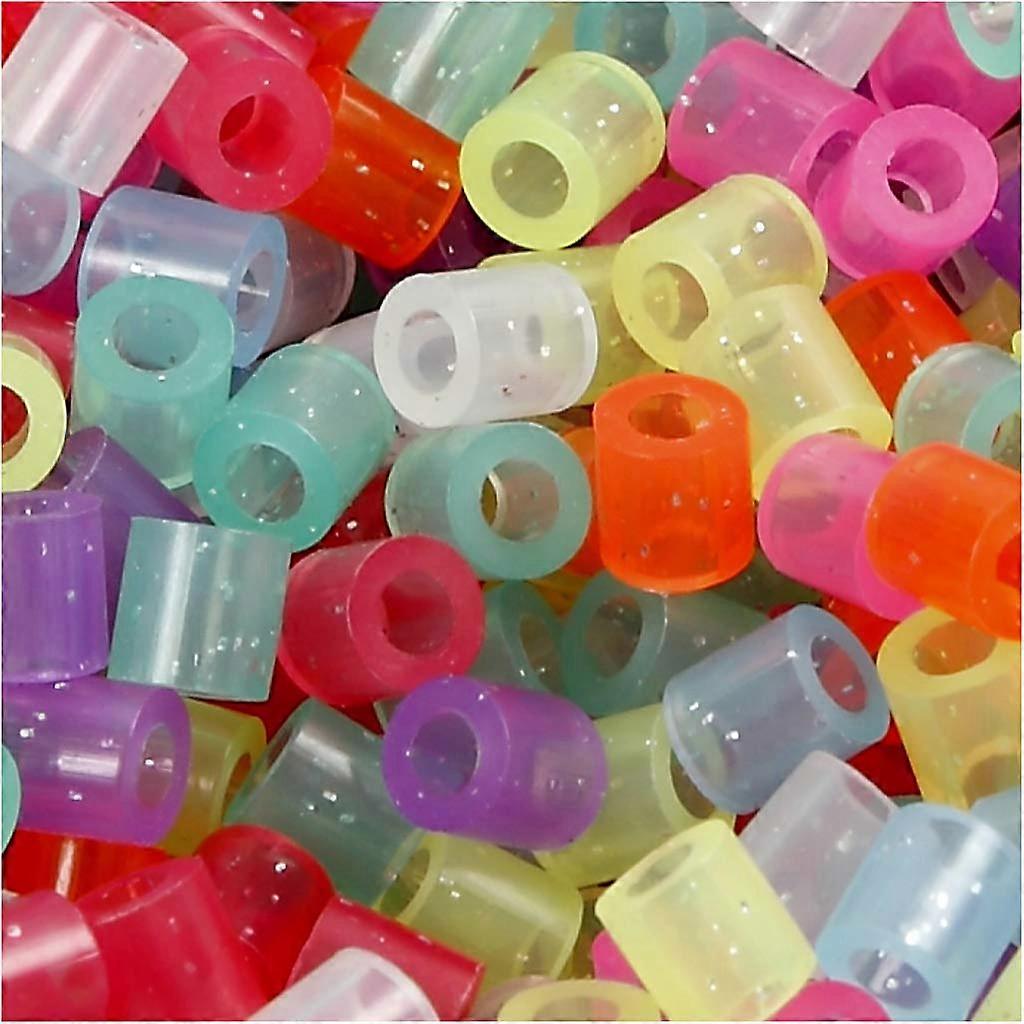 IronOn Beads in Bucket with Handle Box of 20000 Hama Compatible Glitter Colours